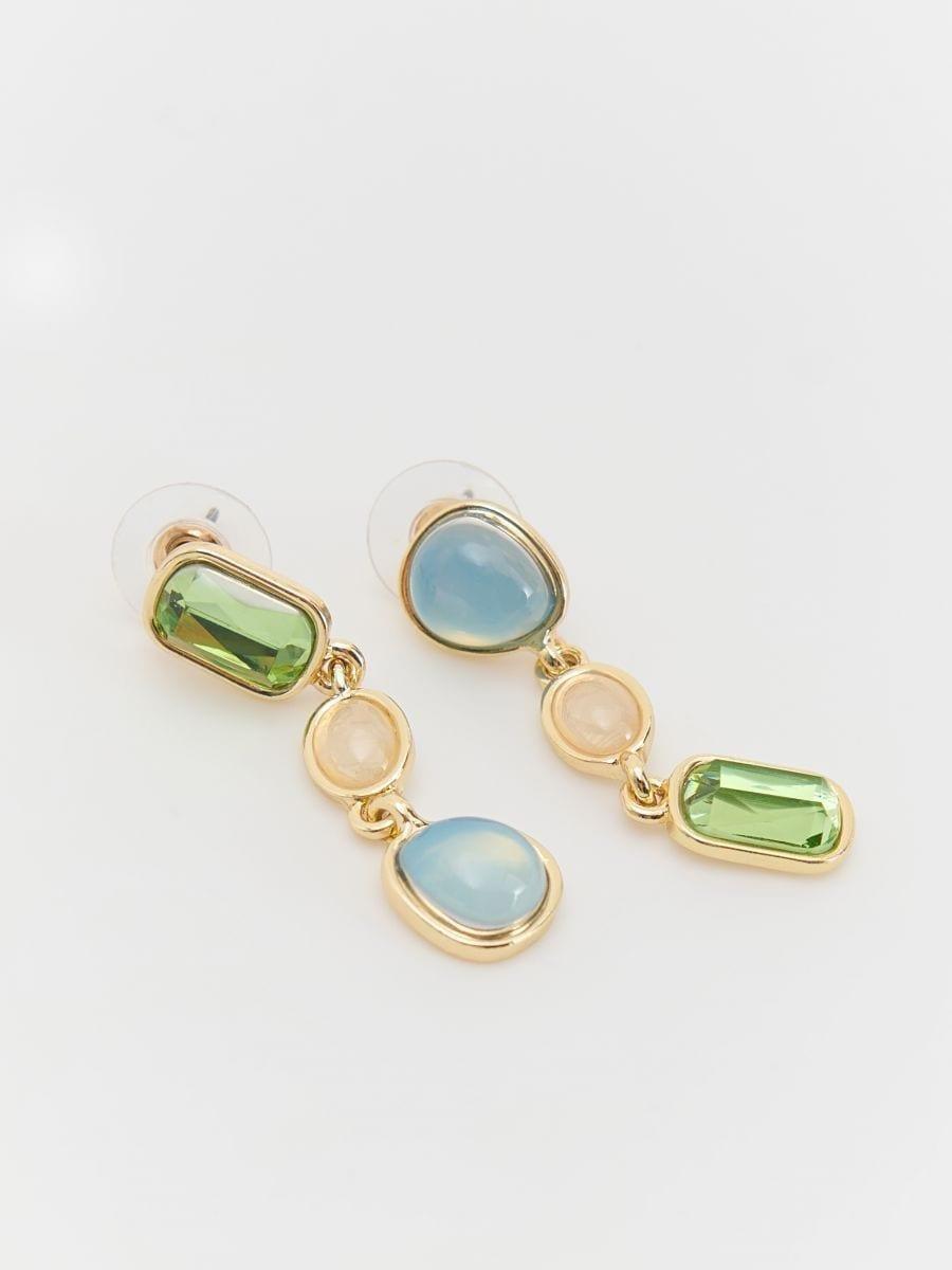 Multicolour Earrings With Stones, Multicolor, large image number 1