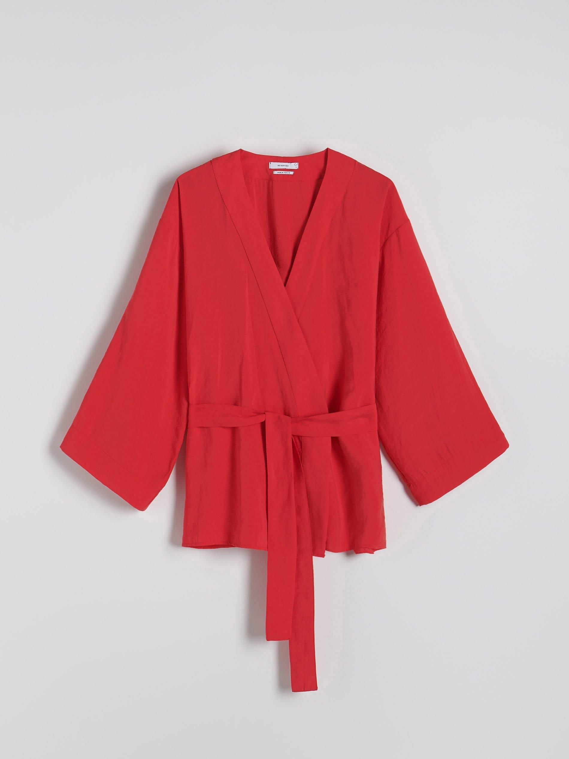 Red Blouse With Tie Detail, , large image number 9