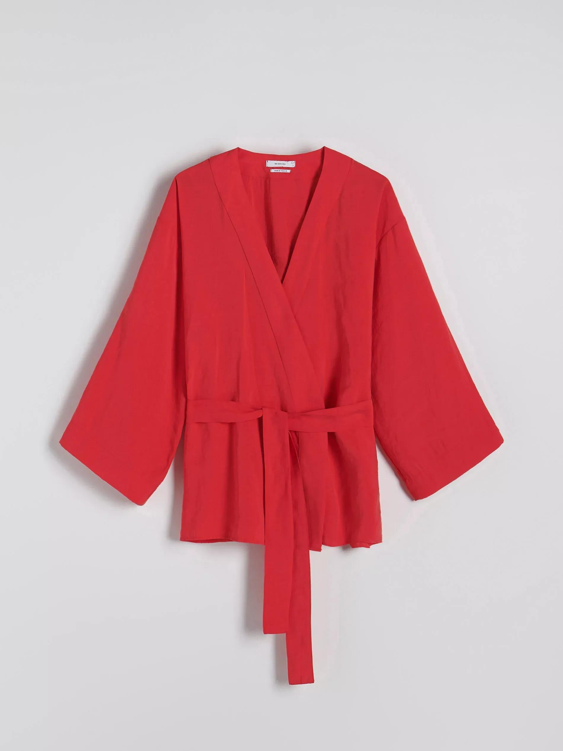 Red Blouse With Tie Detail, , large image number 10