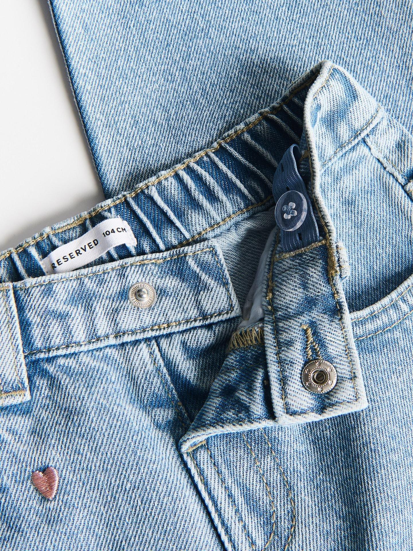Blue Straight Jeans With Embroidery Detailing, Blue, large image number 3
