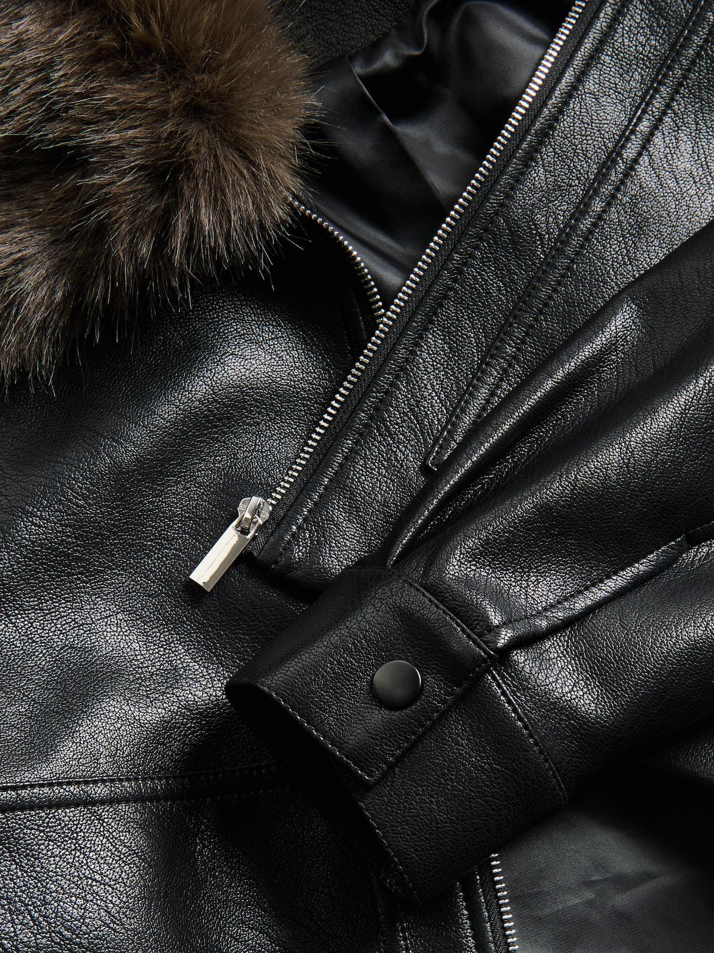 Black Jacket With Detachable Collar, Black, large image number 5