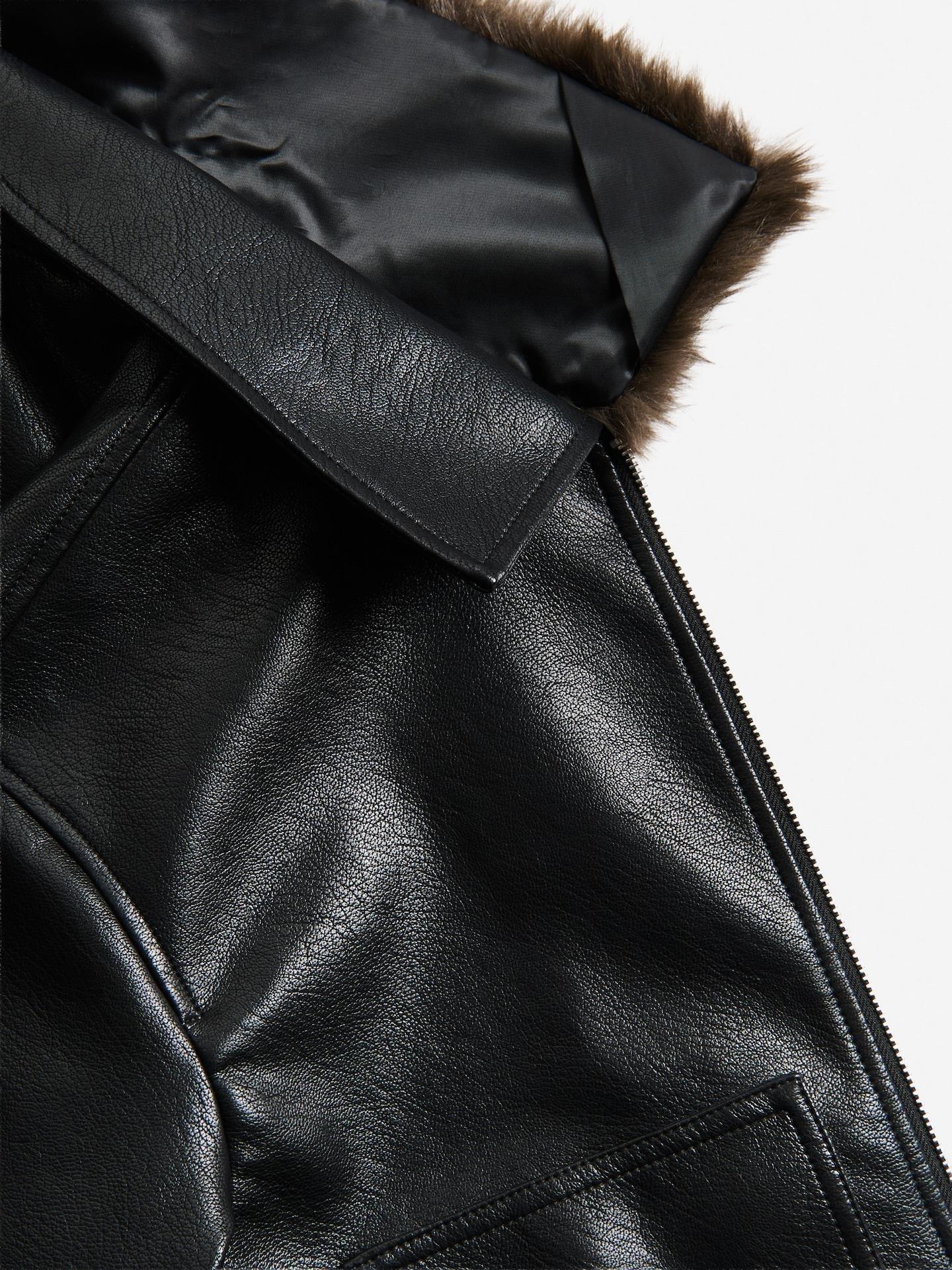 Black Jacket With Detachable Collar, Black, large image number 6