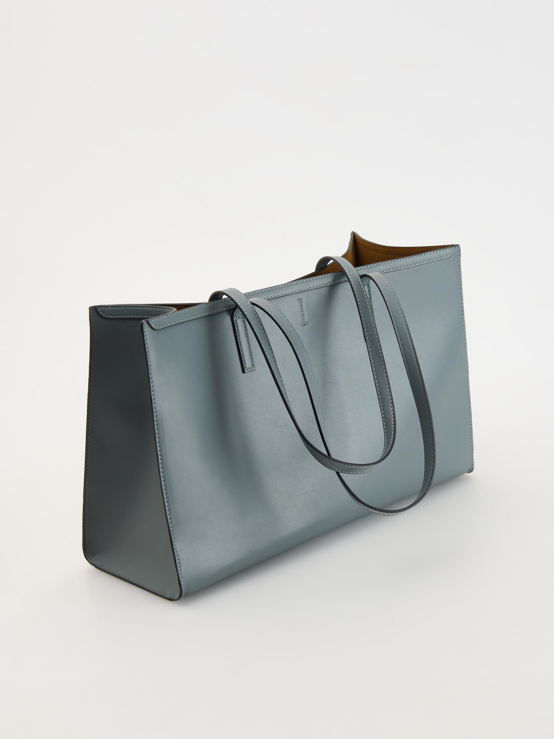 Grey Shopper Bag, Grey, large image number 2