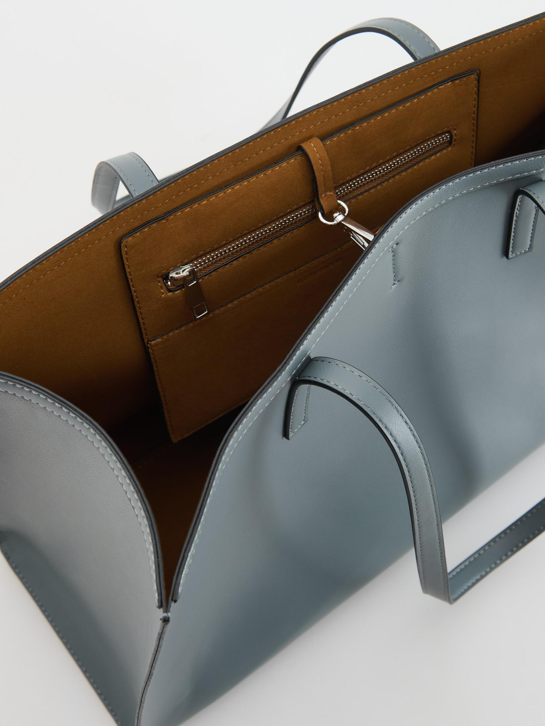 Grey Shopper Bag, Grey, large image number 3