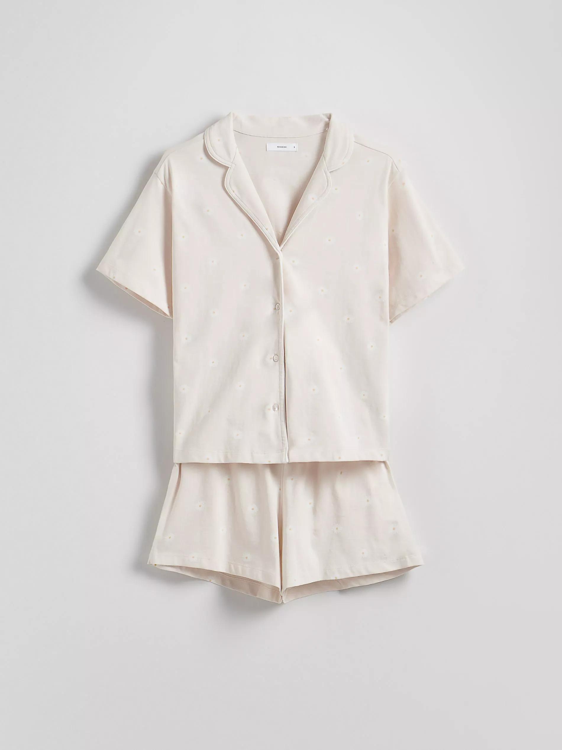 Beige Two Piece Pyjama Set, , large image number 3