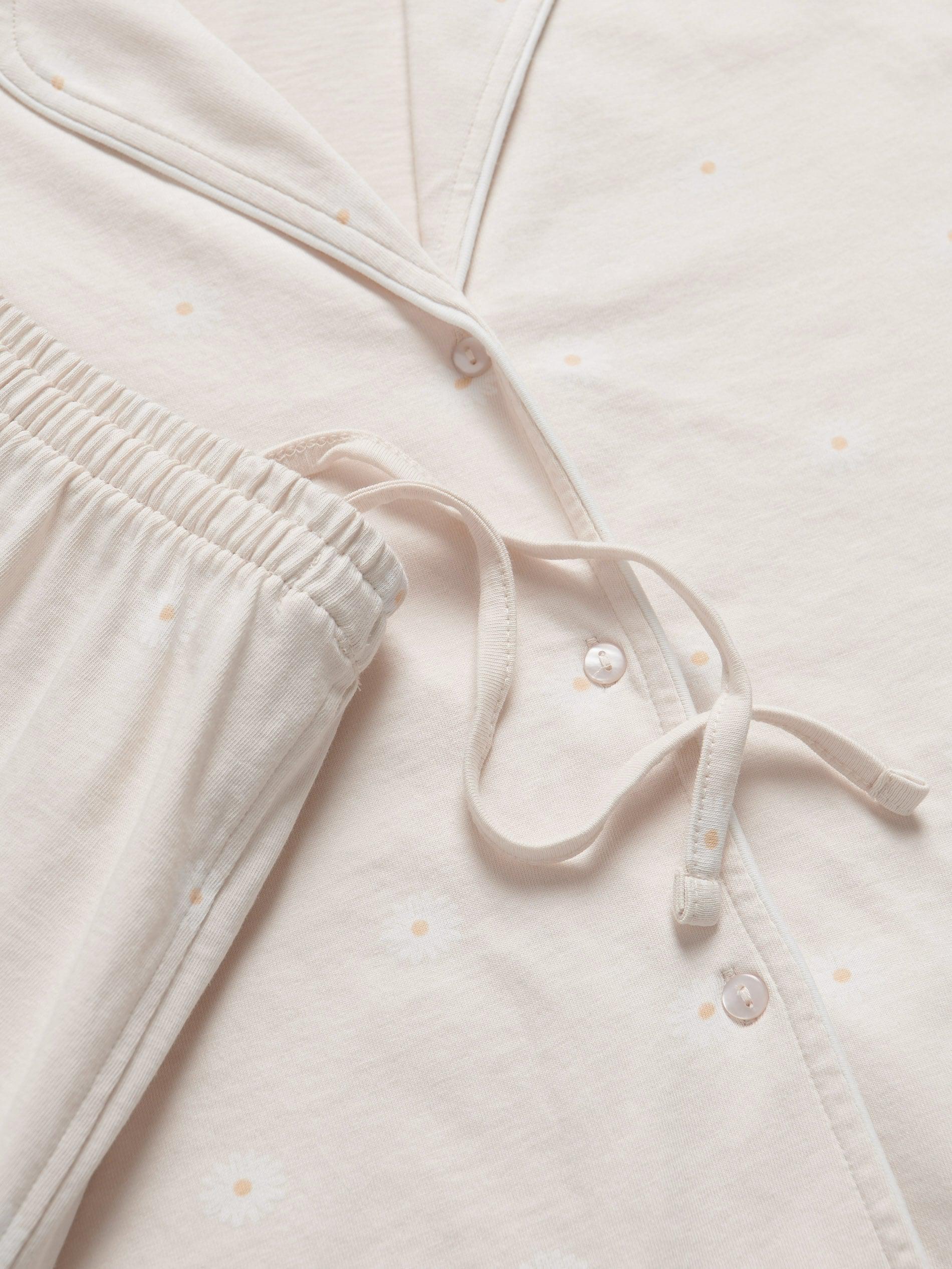 Beige Two Piece Pyjama Set, , large image number 4
