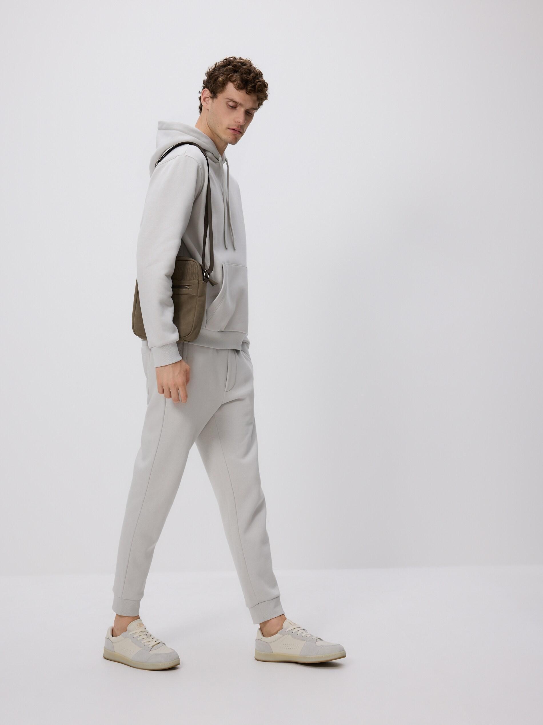 Grey Slim Sweatpants, Light grey, large image number 1