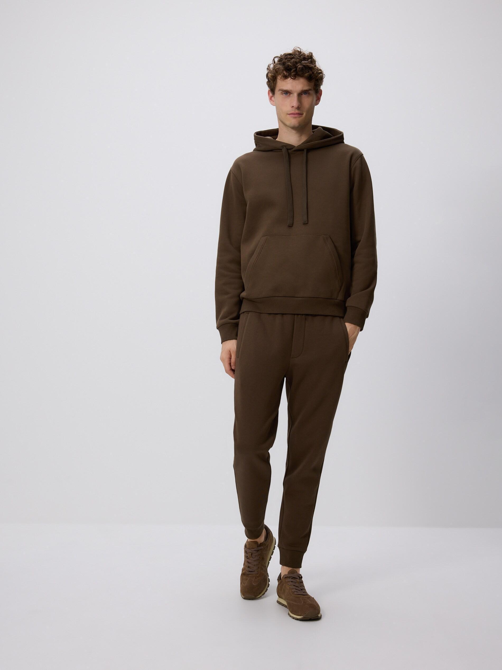 Brown Slim Sweatpants, Brown, medium