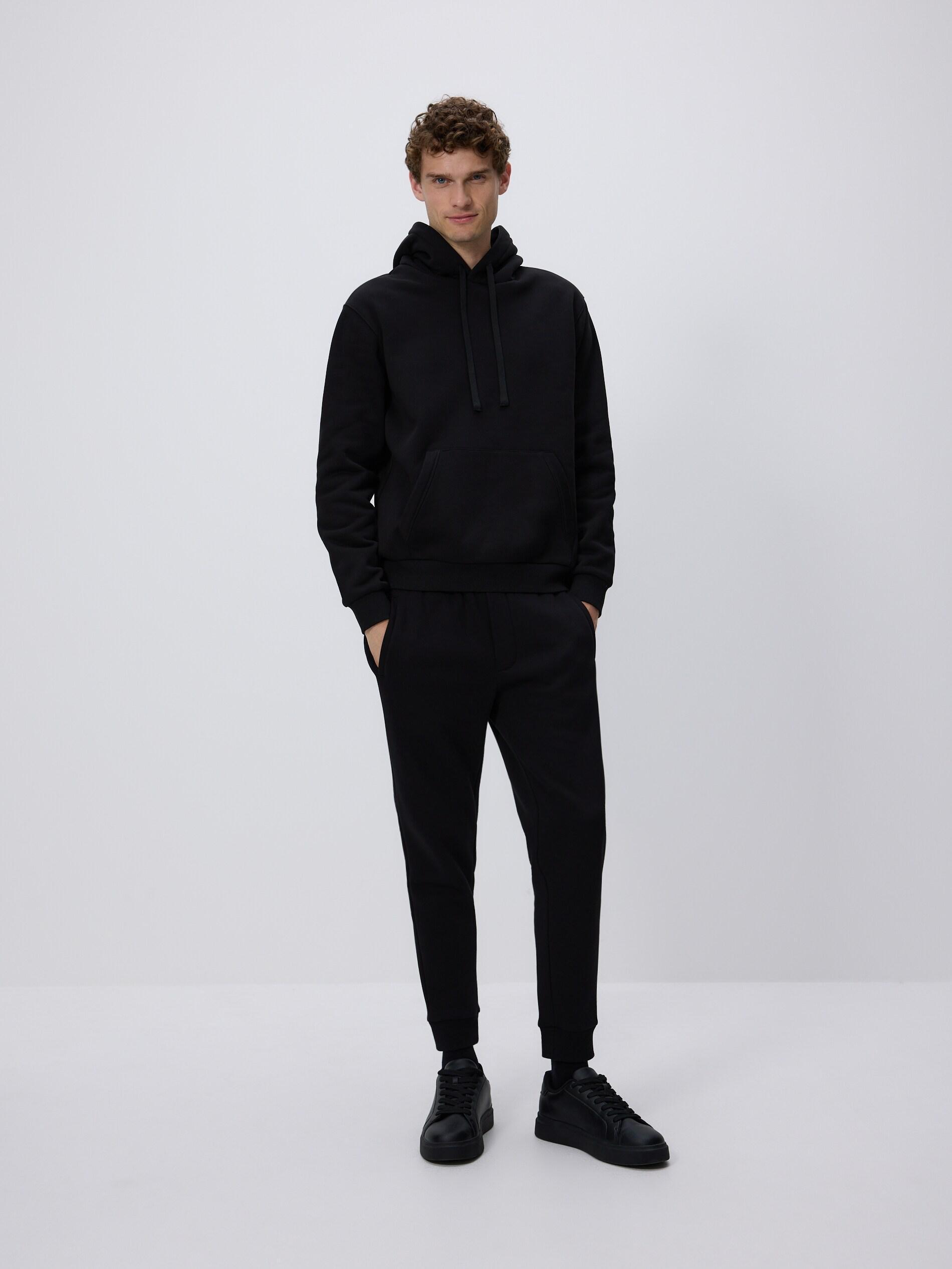 Black Slim Sweatpants, Black, large image number 1