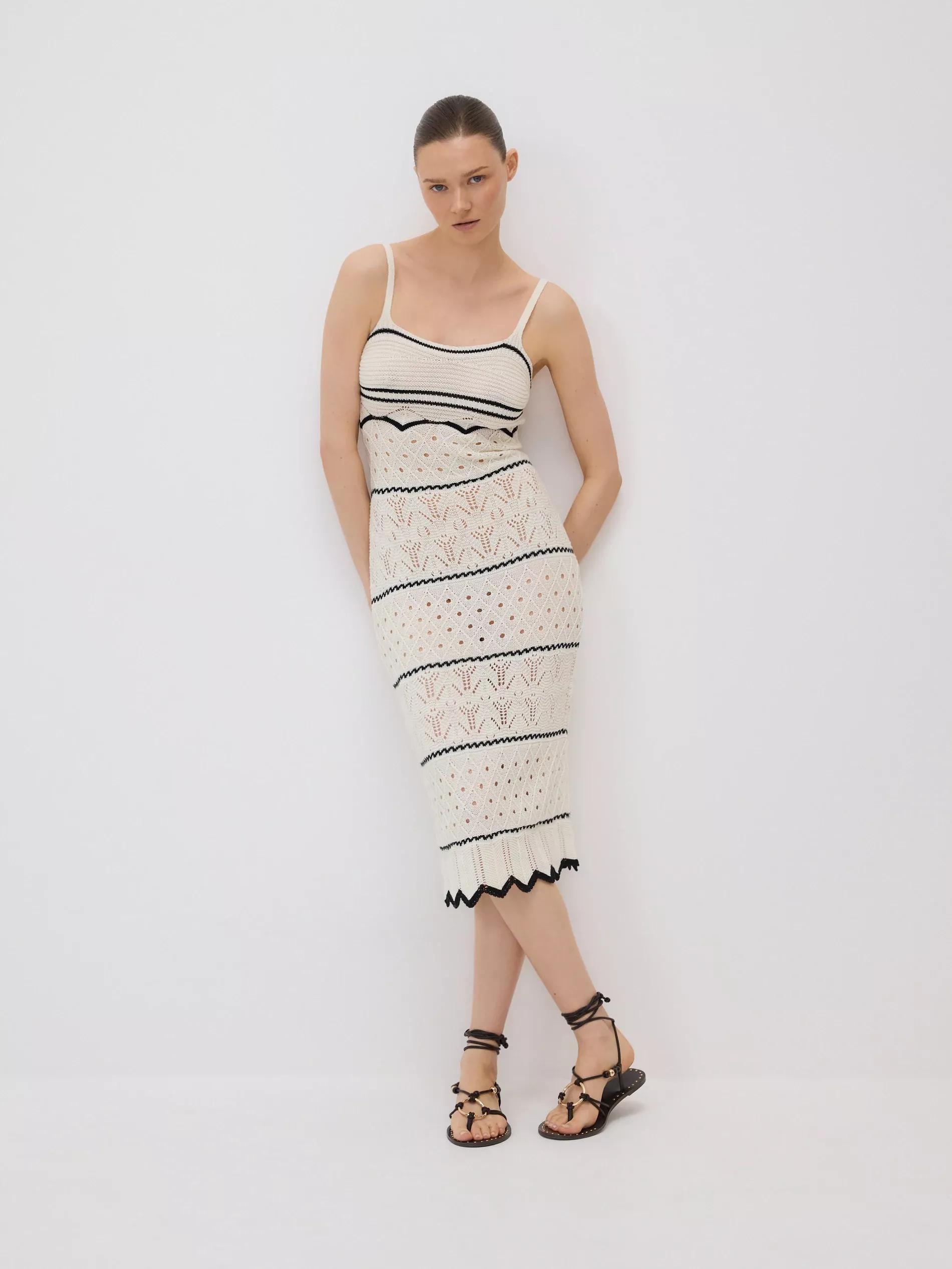 Cream Long Beach Cover-Up, , large image number 0
