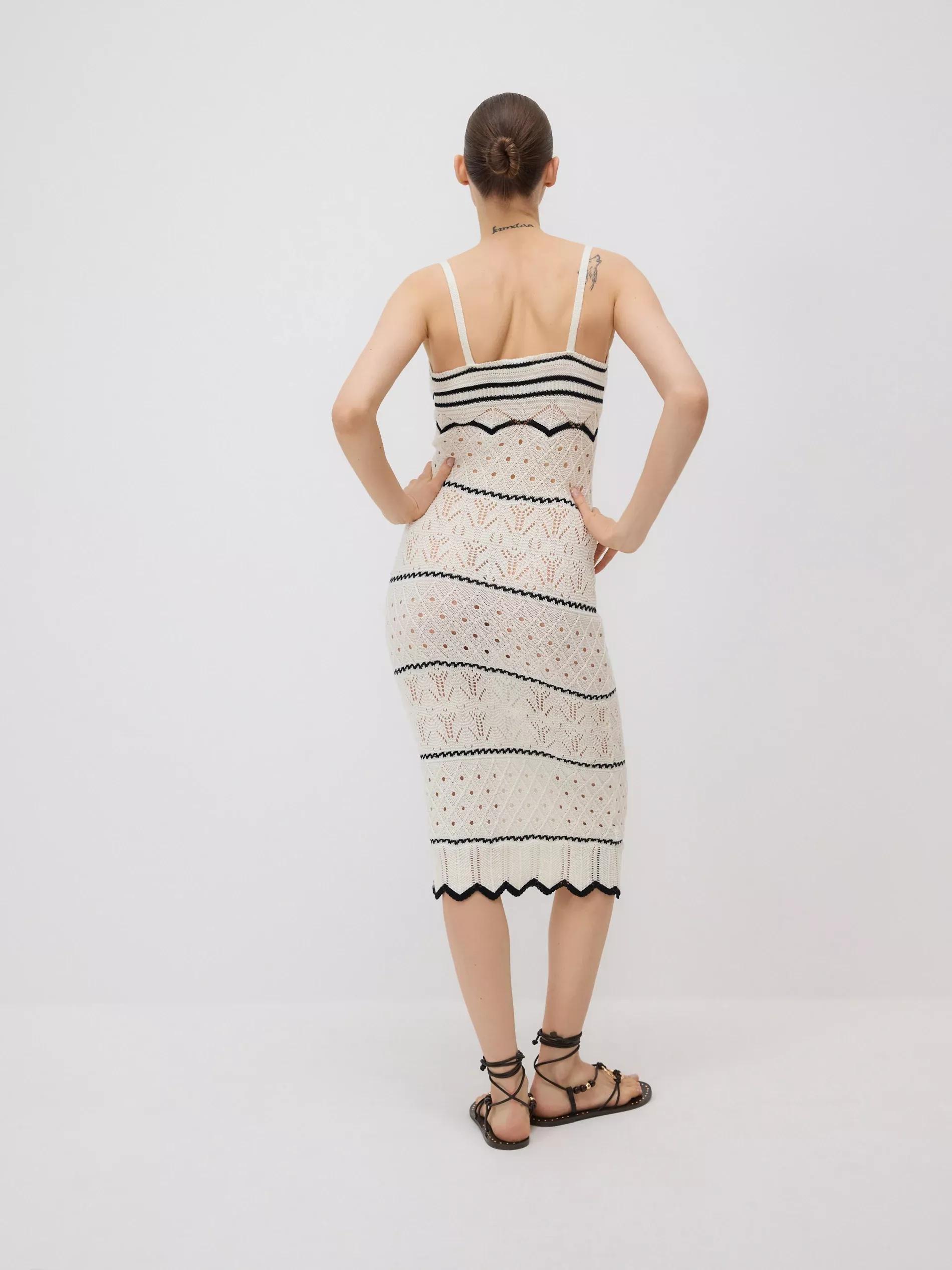 Cream Long Beach Cover-Up, , large image number 3
