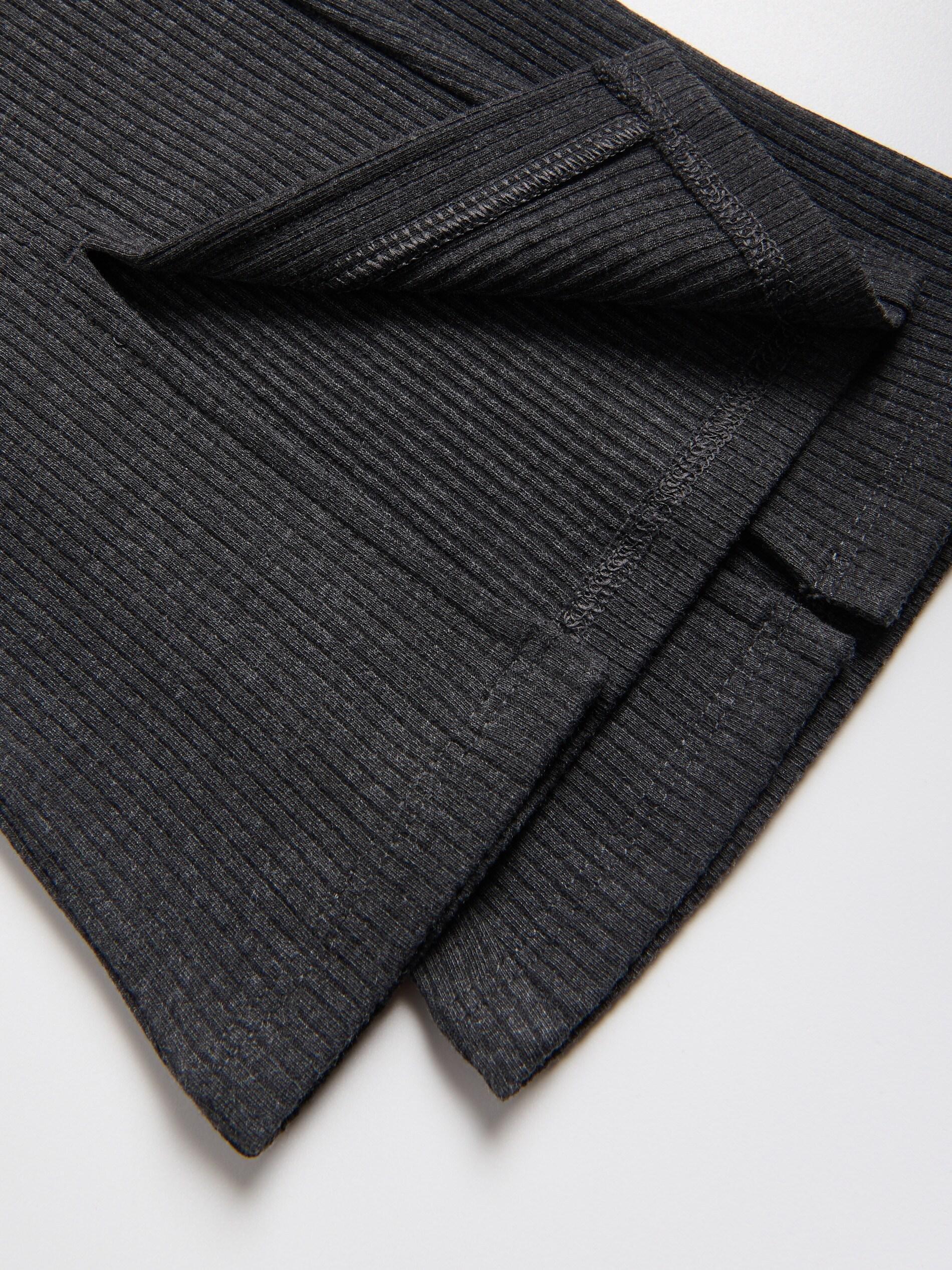 Grey Flare Trousers With Splits, Grey, medium