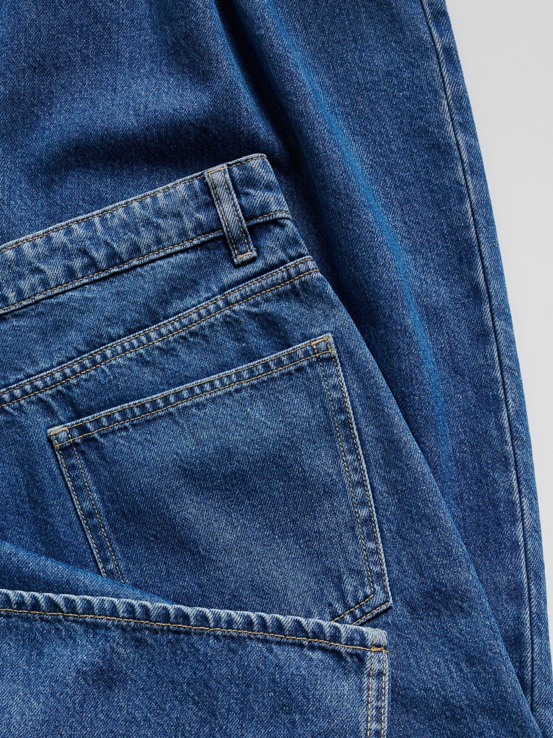 Blue Wide Leg Jeans, Blue, large image number 1