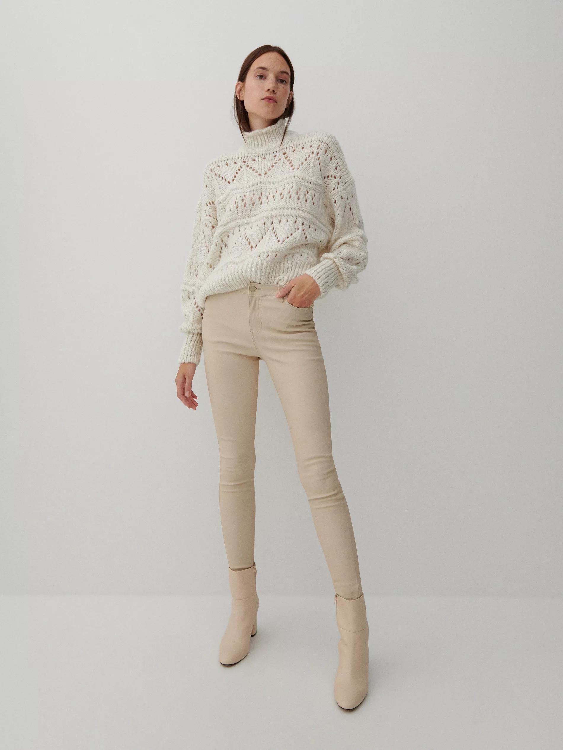 Cream Push Up Pants, Women, , large image number 0