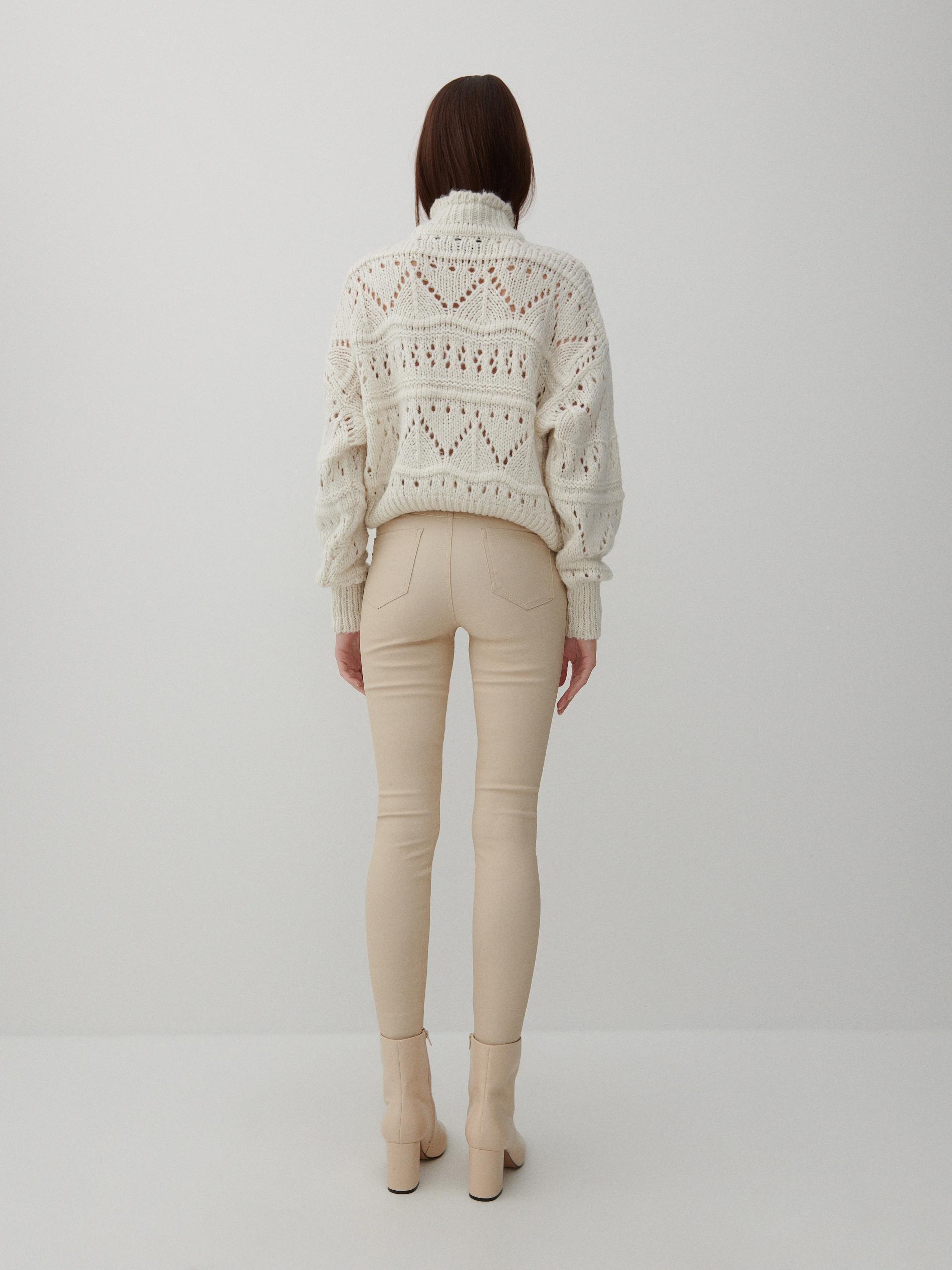 Cream Push Up Pants, Women, , large image number 2
