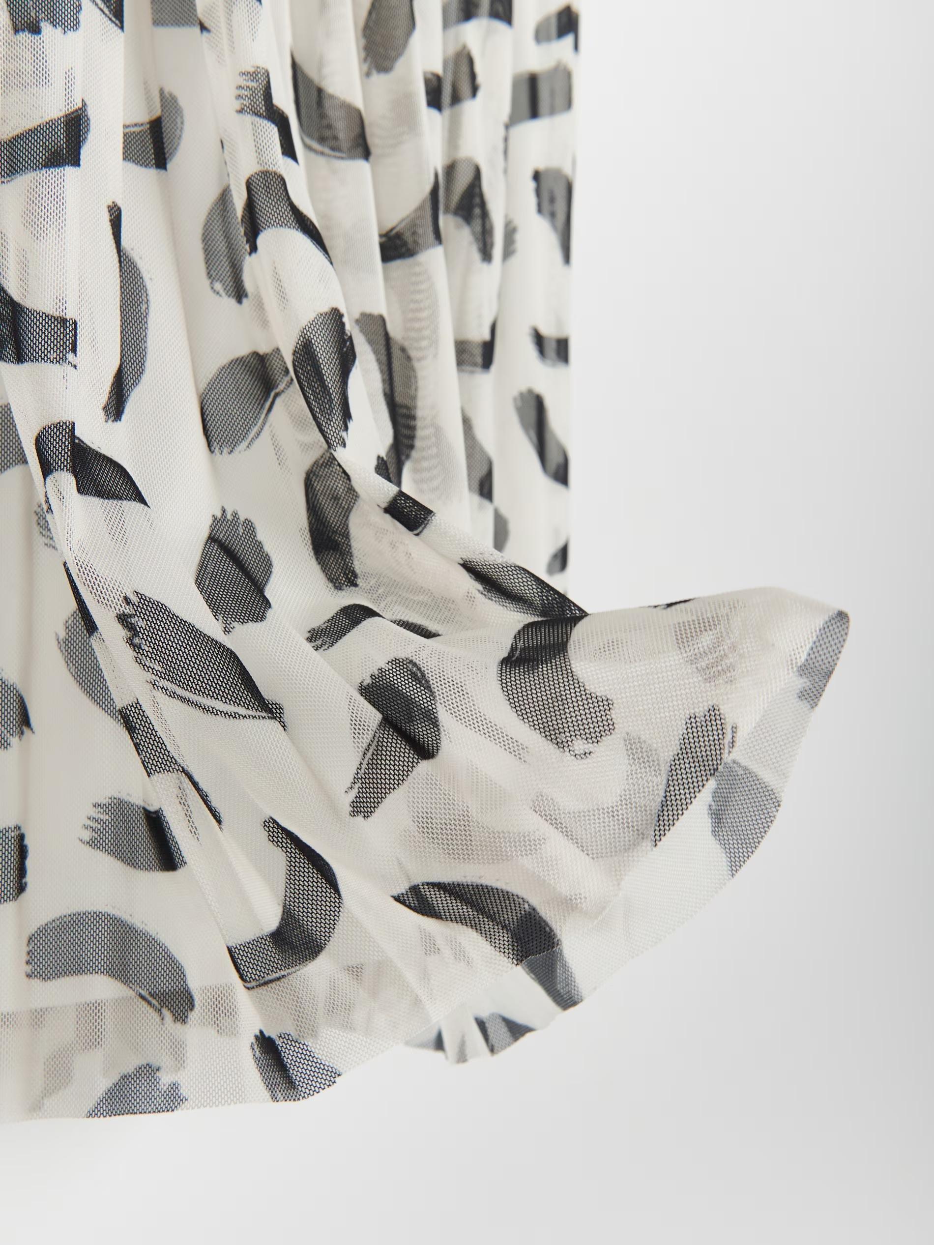 Cream Patterned Skirt, , large image number 4