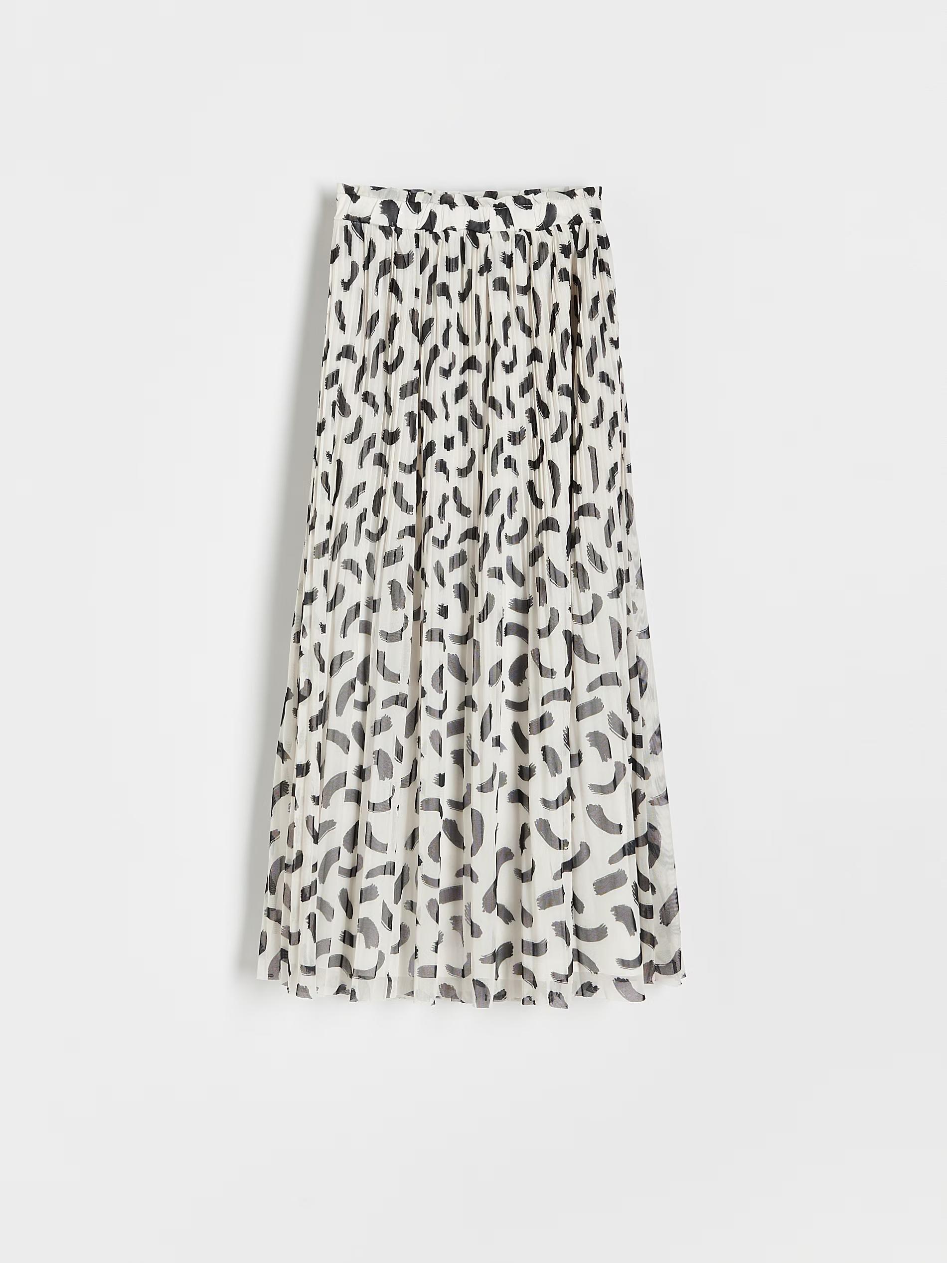 Cream Patterned Skirt, , large image number 5