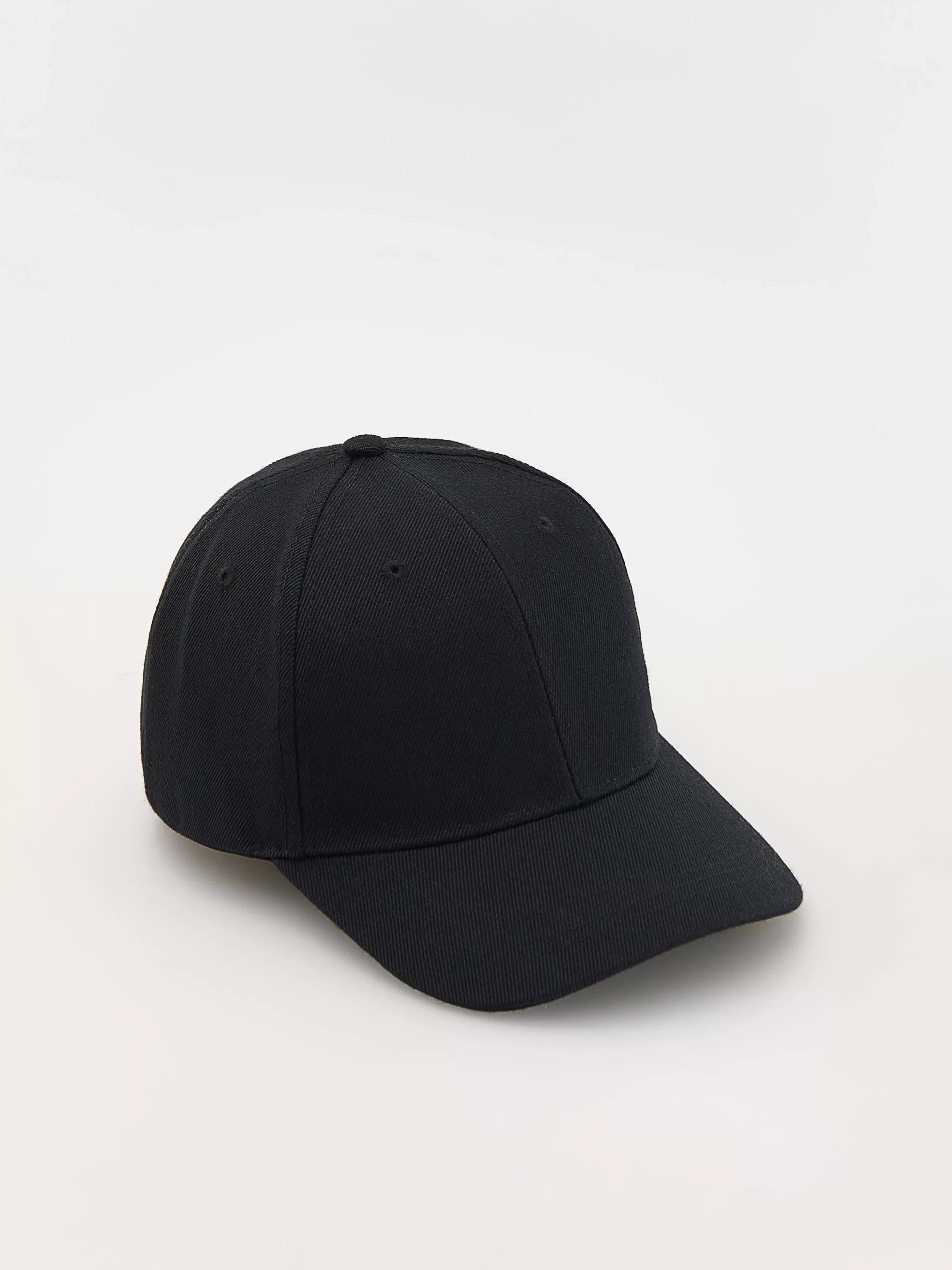 Black Baseball Cap With Wool Blend, Black, large image number 2