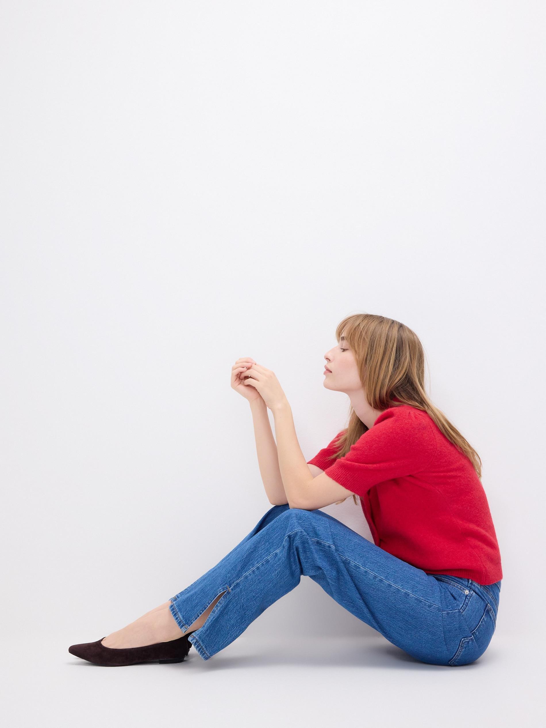 LADIES` JEANS T ROUSERS BLUE JEANS, Blue, medium