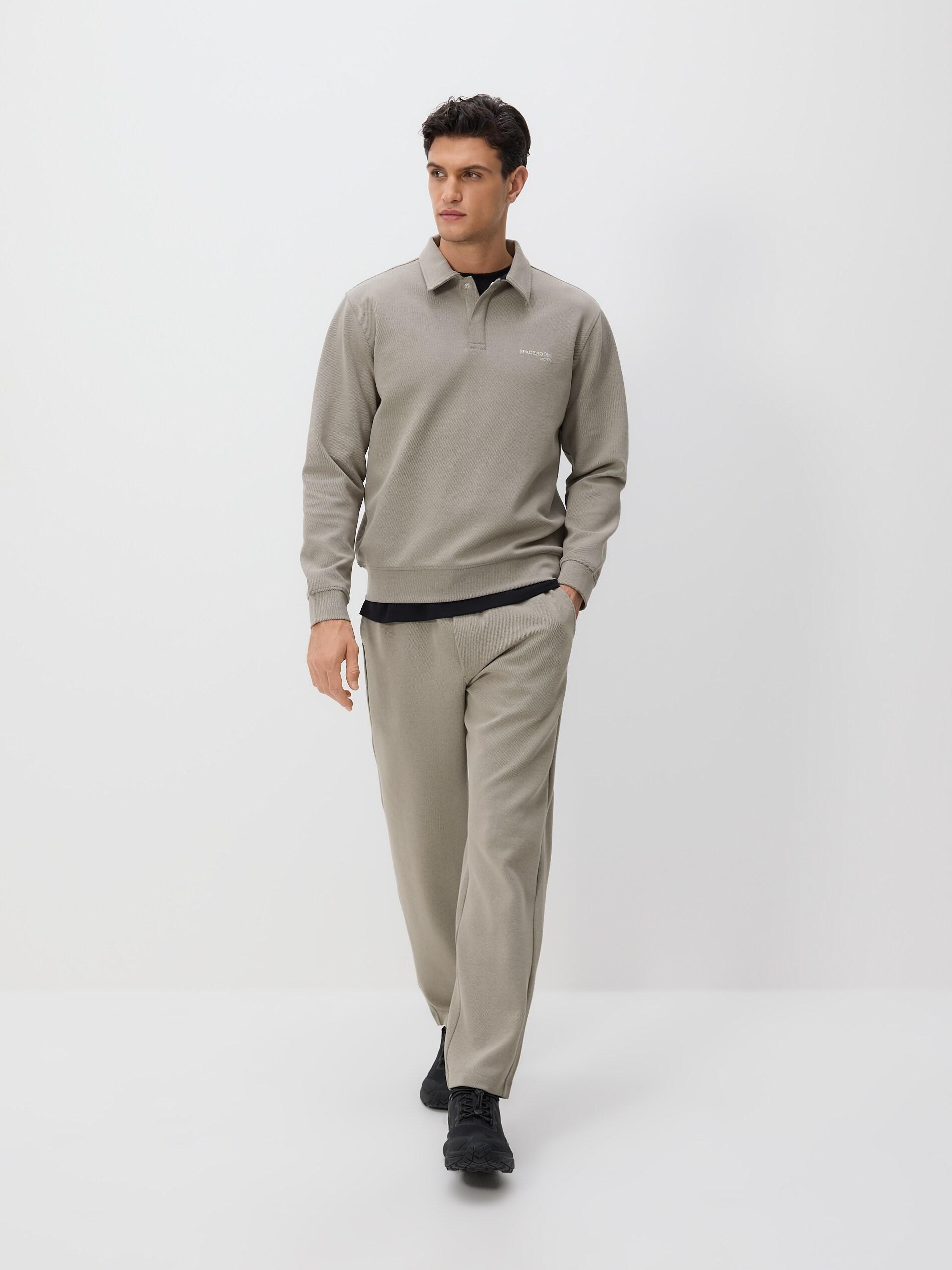 Beige Straight Joggers, Beige, large image number 3