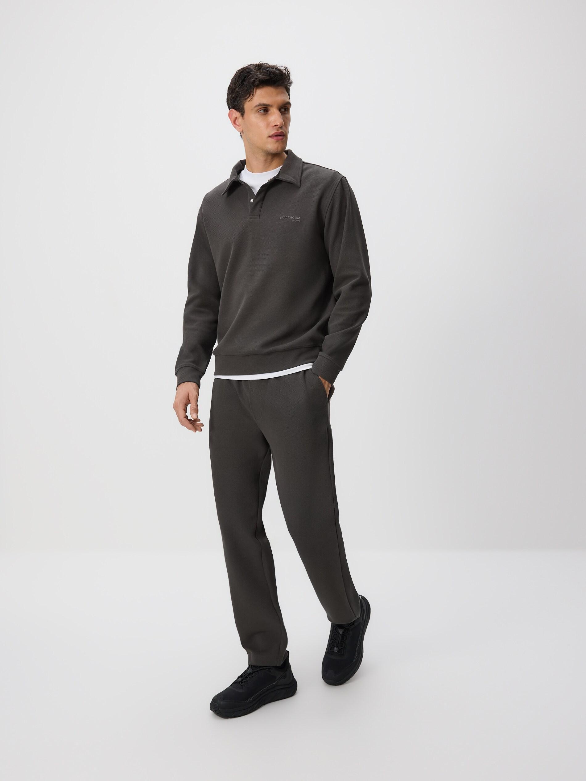 Grey Straight Joggers, Grey, large image number 1