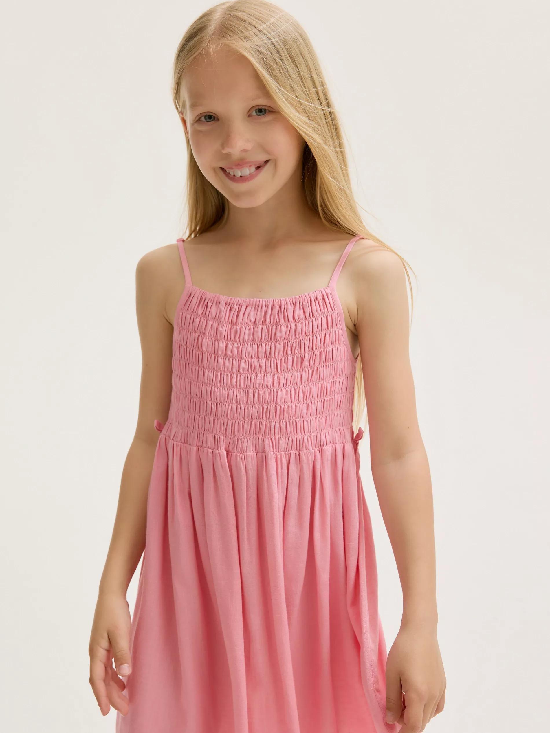 Pink Linen-Rich Dress, , large image number 3