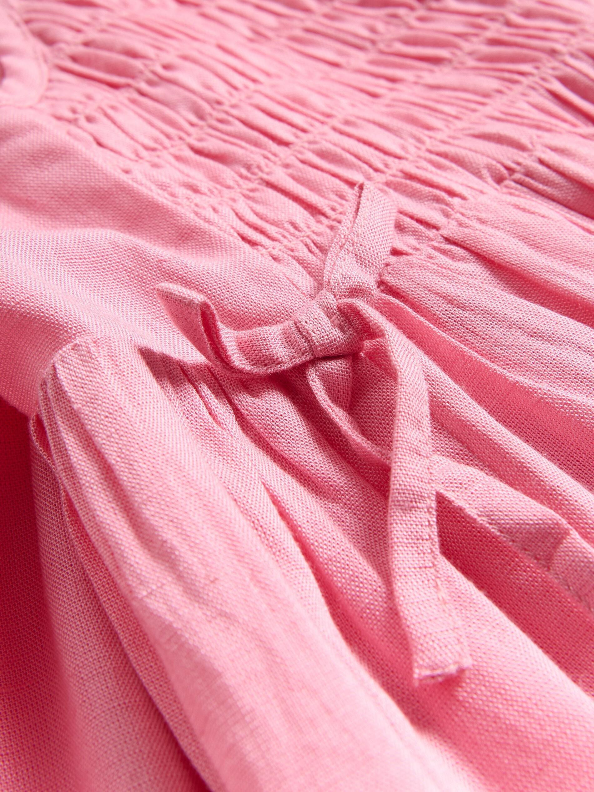 Pink Linen-Rich Dress, Pink, large image number 3