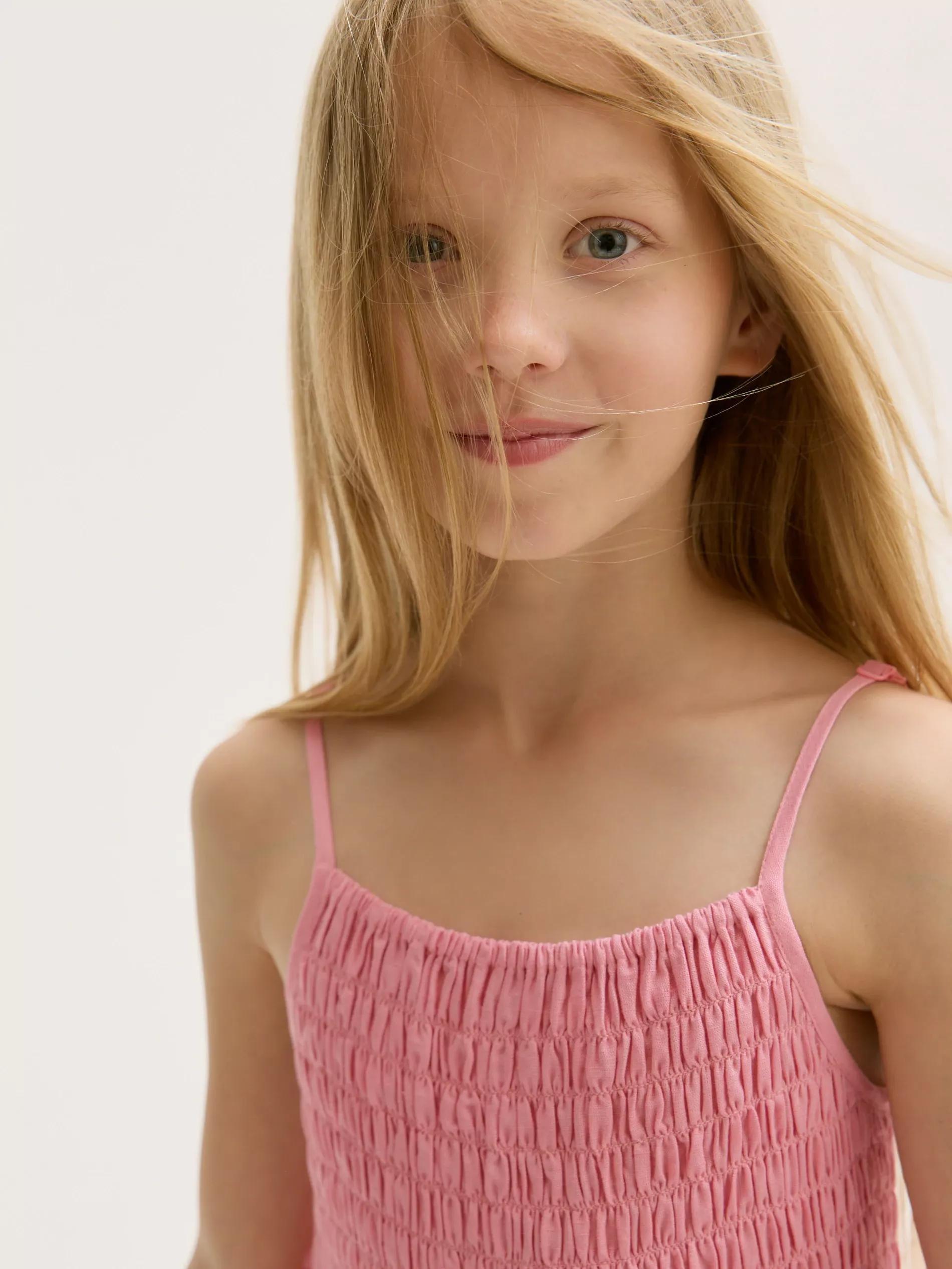 Pink Linen-Rich Dress, , large image number 4