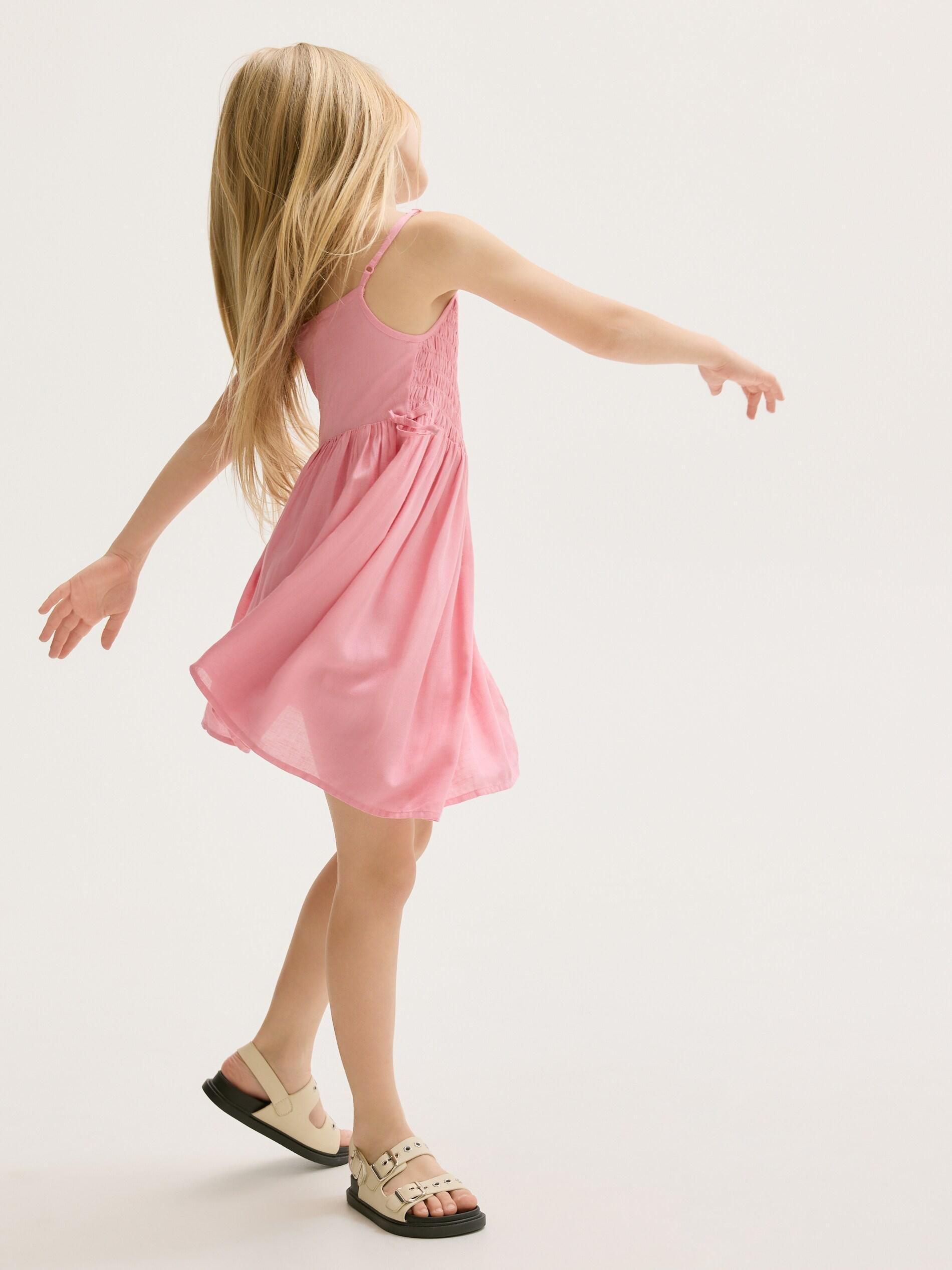 Pink Linen-Rich Dress, Pink, large image number 5