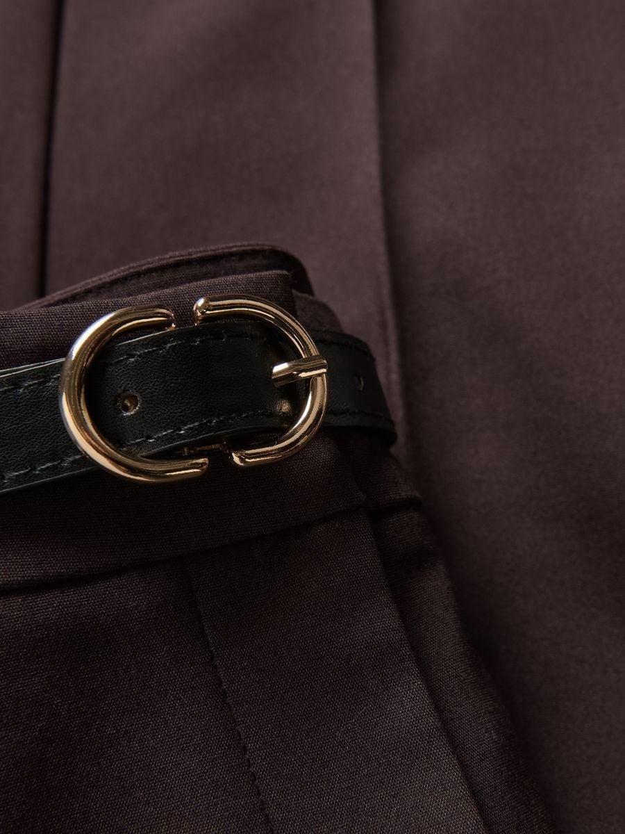 Brown Cigarette trousers with belt, Brown, large image number 1