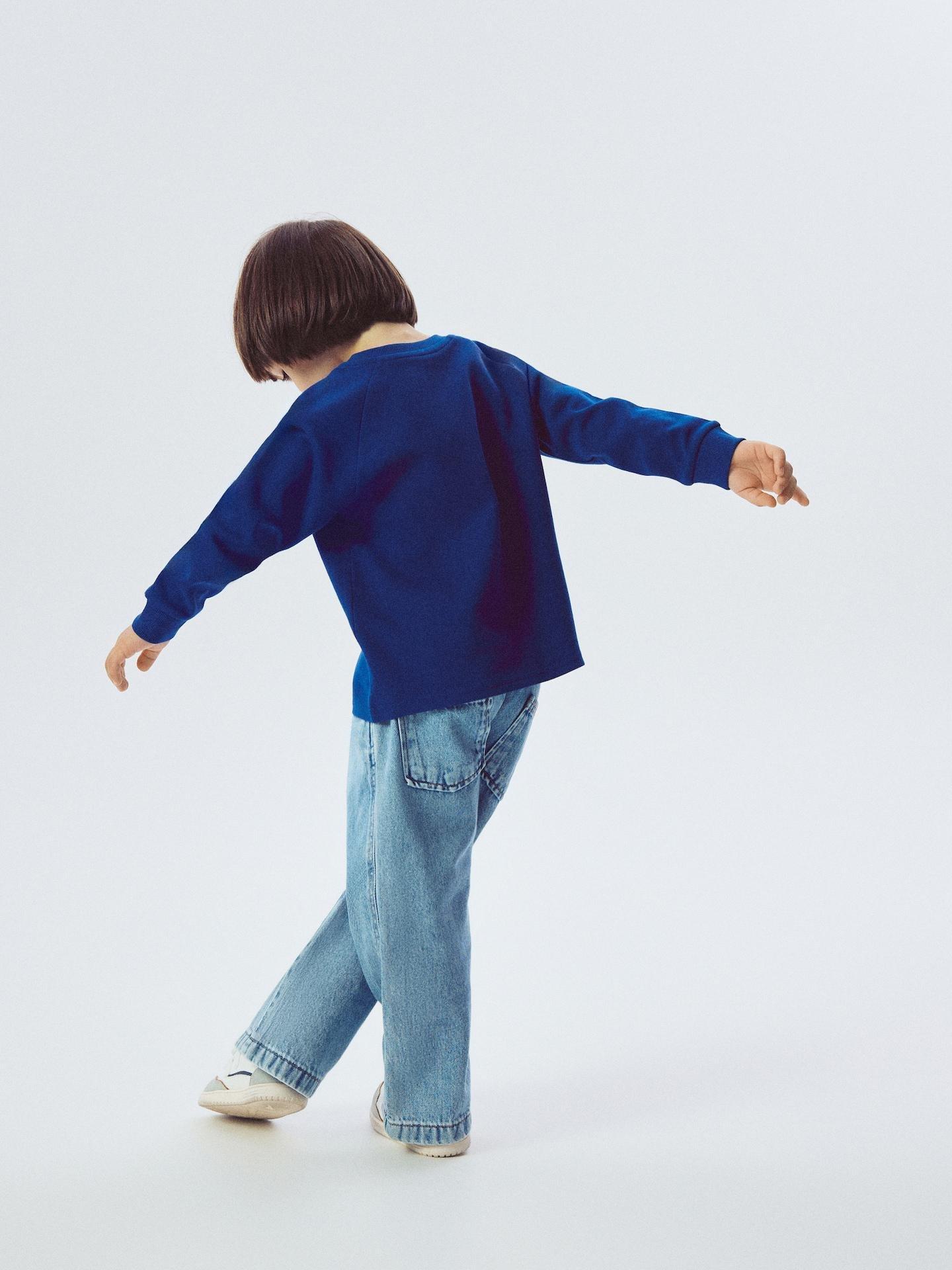 Blue Straight Jeans, Blue, large image number 4