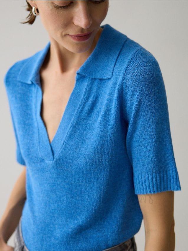 Blue Blouse,Kids Girl, , large image number 0
