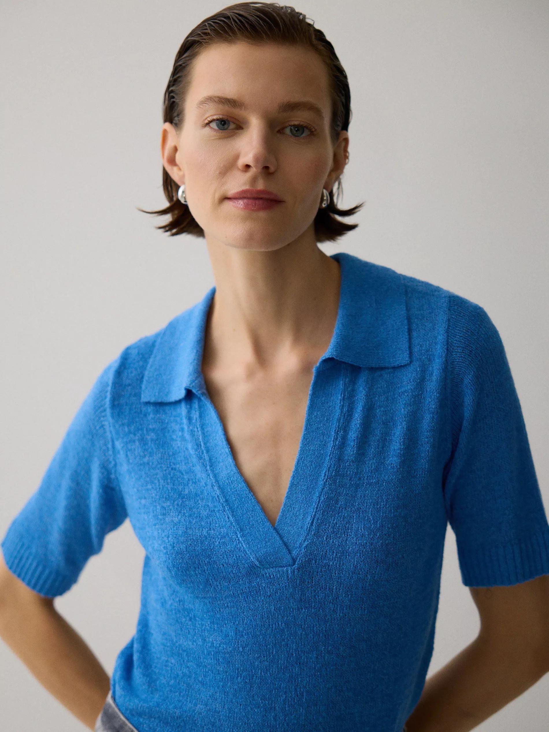 Blue Blouse,Kids Girl, , large image number 2
