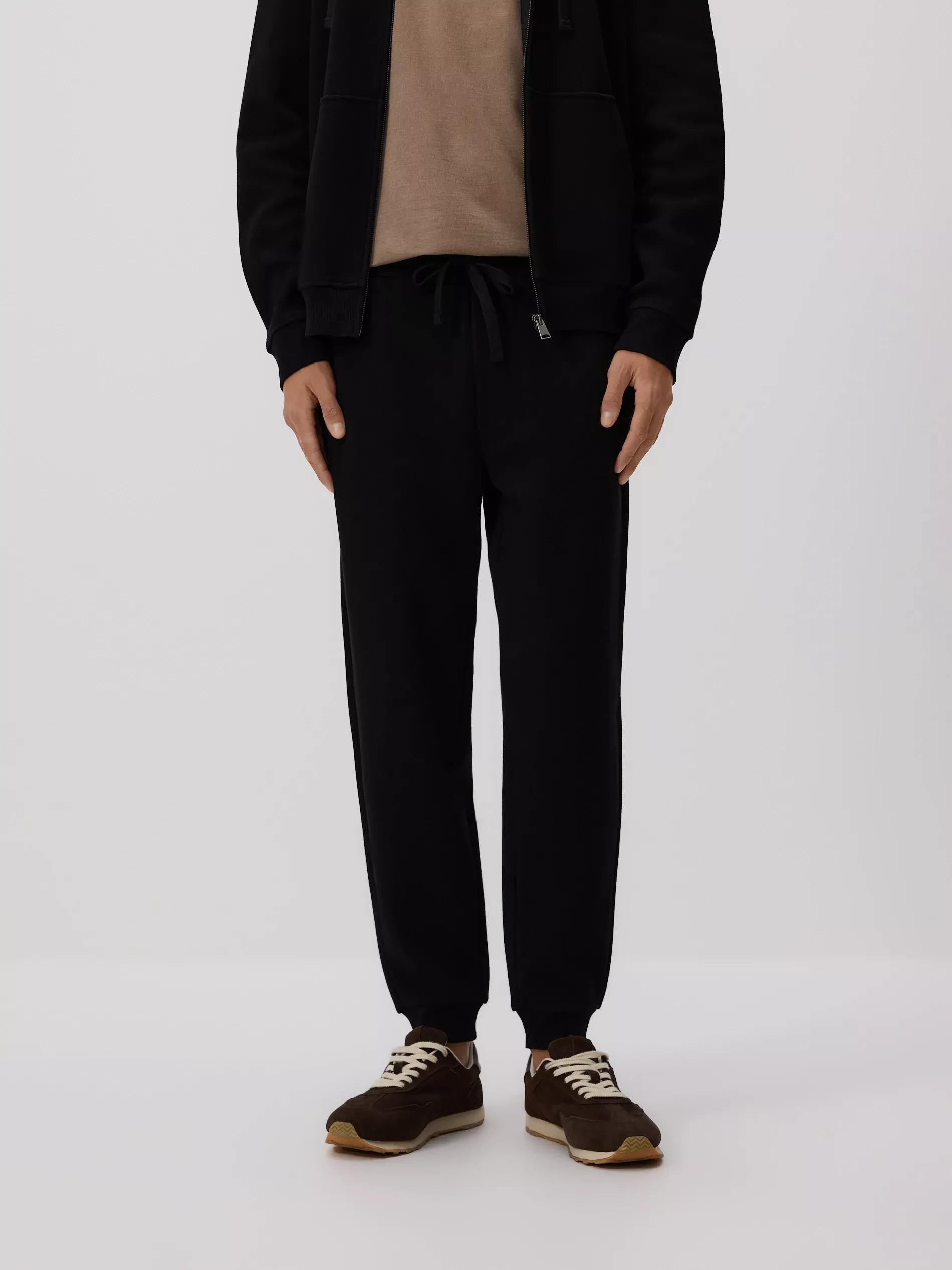 Black Cotton Rich Jogger Sweatpants, Black, large image number 0