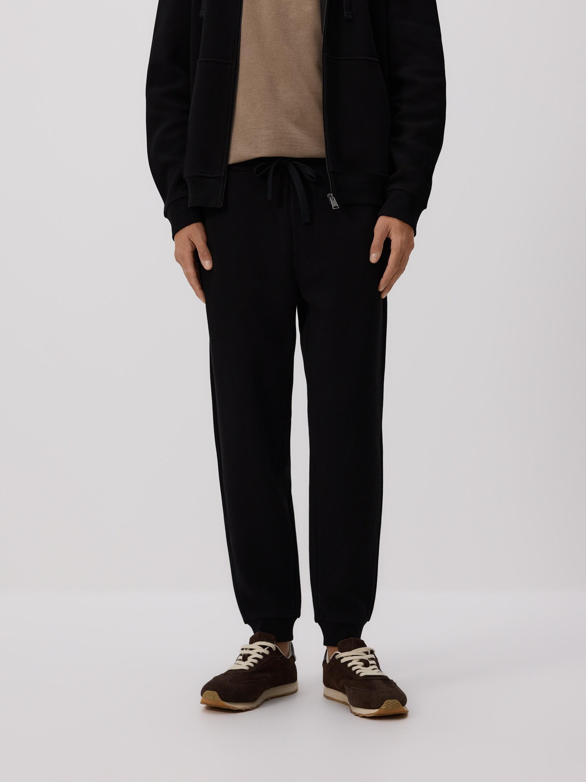 Black Cotton Rich Jogger Sweatpants, Black, medium