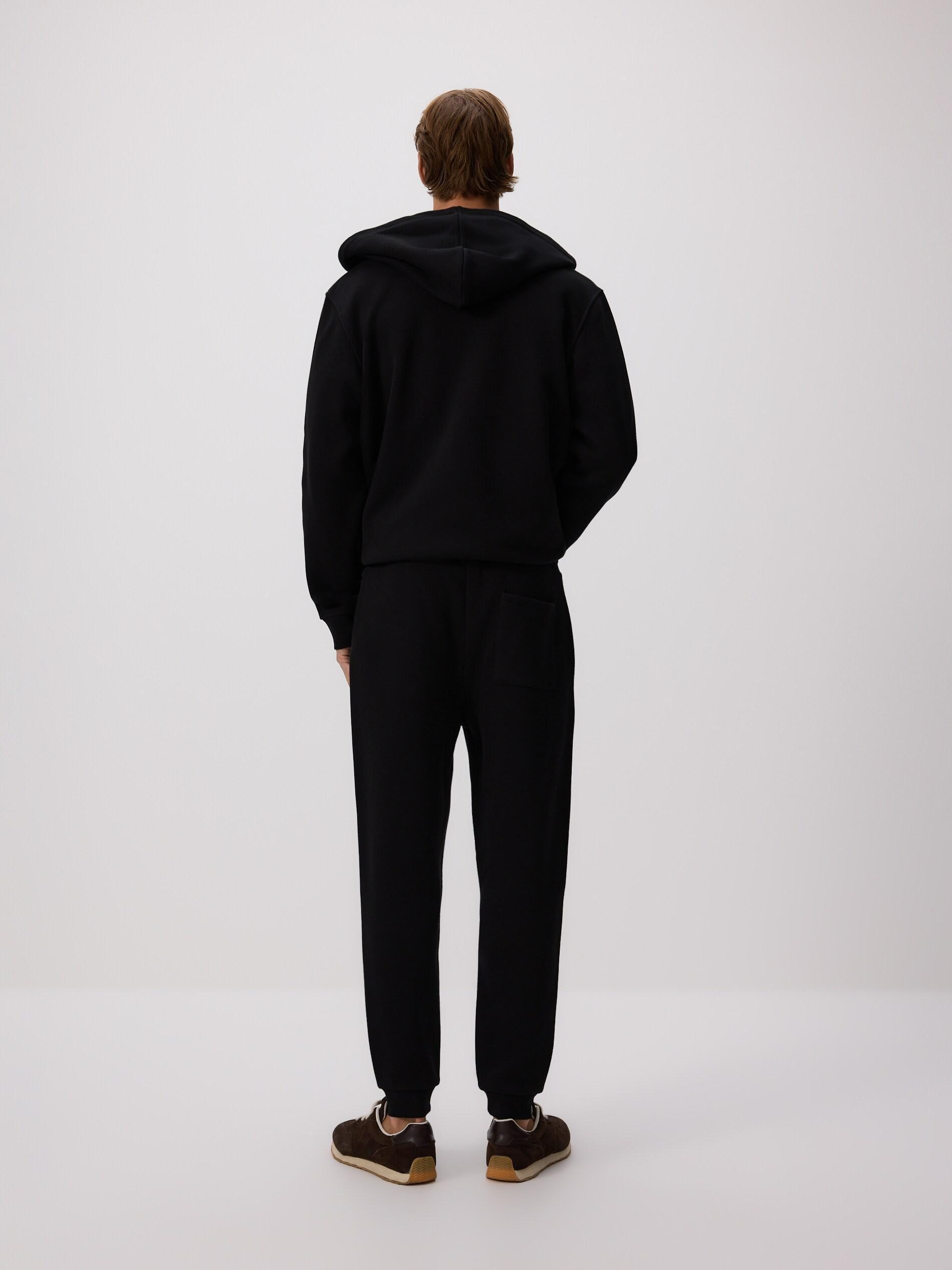 Black Cotton Rich Jogger Sweatpants, Black, large image number 3