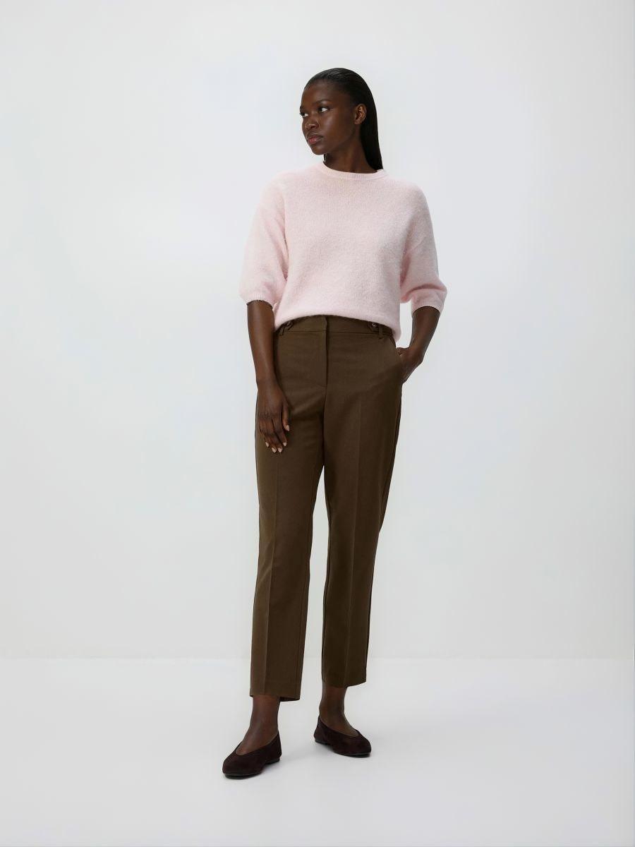 Brown Trousers with a crease, Brown, large image number 0
