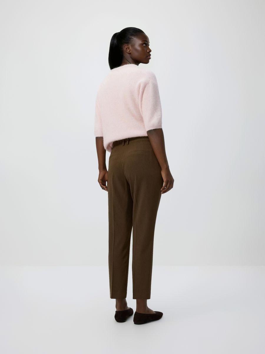 Brown Trousers with a crease, Brown, medium