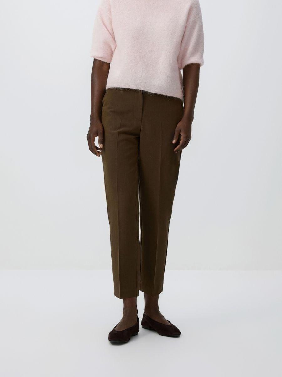 Brown Trousers with a crease, Brown, large image number 2