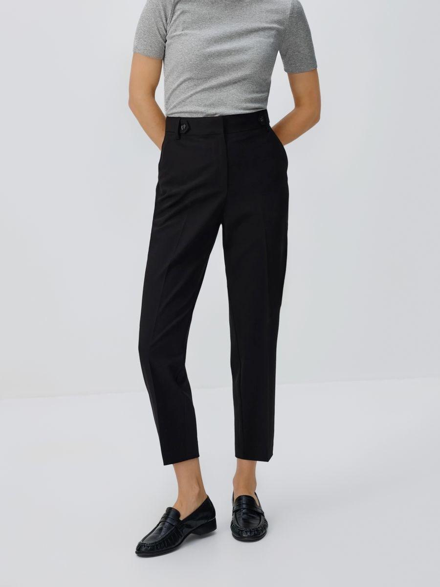 Black Trousers with a crease, Black, medium