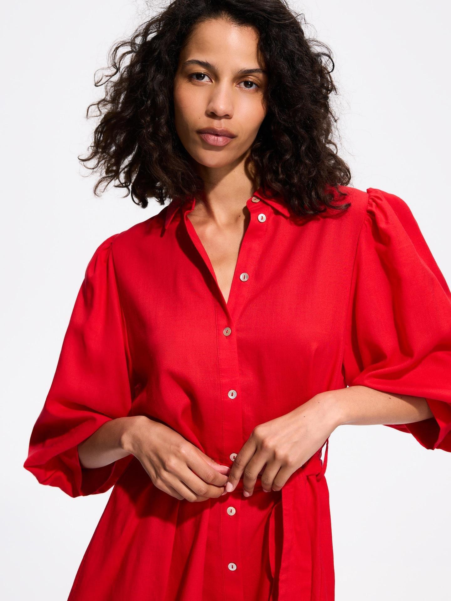 Red Lyocell Dress, Red, medium