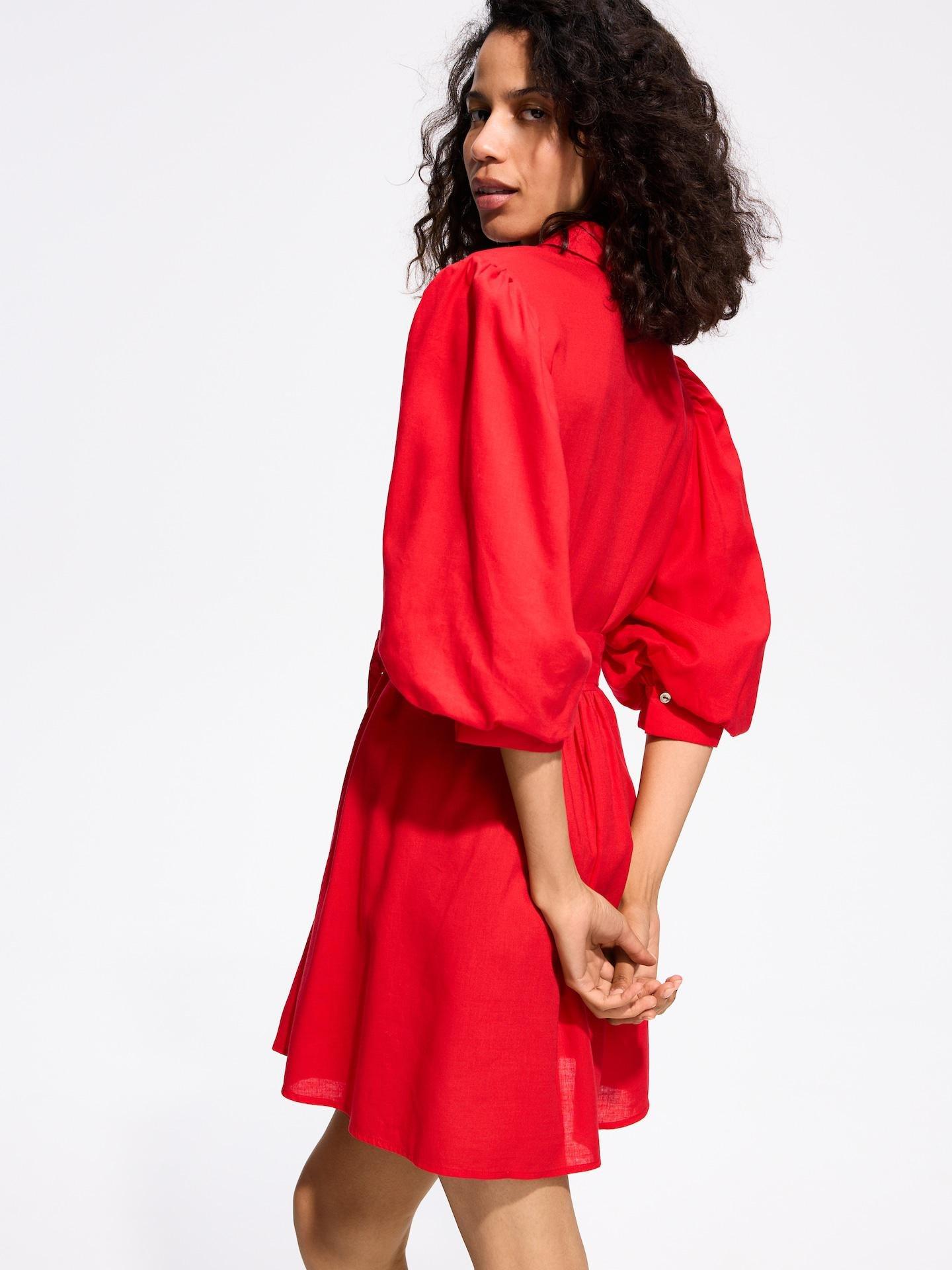 Red Lyocell Dress, Red, medium