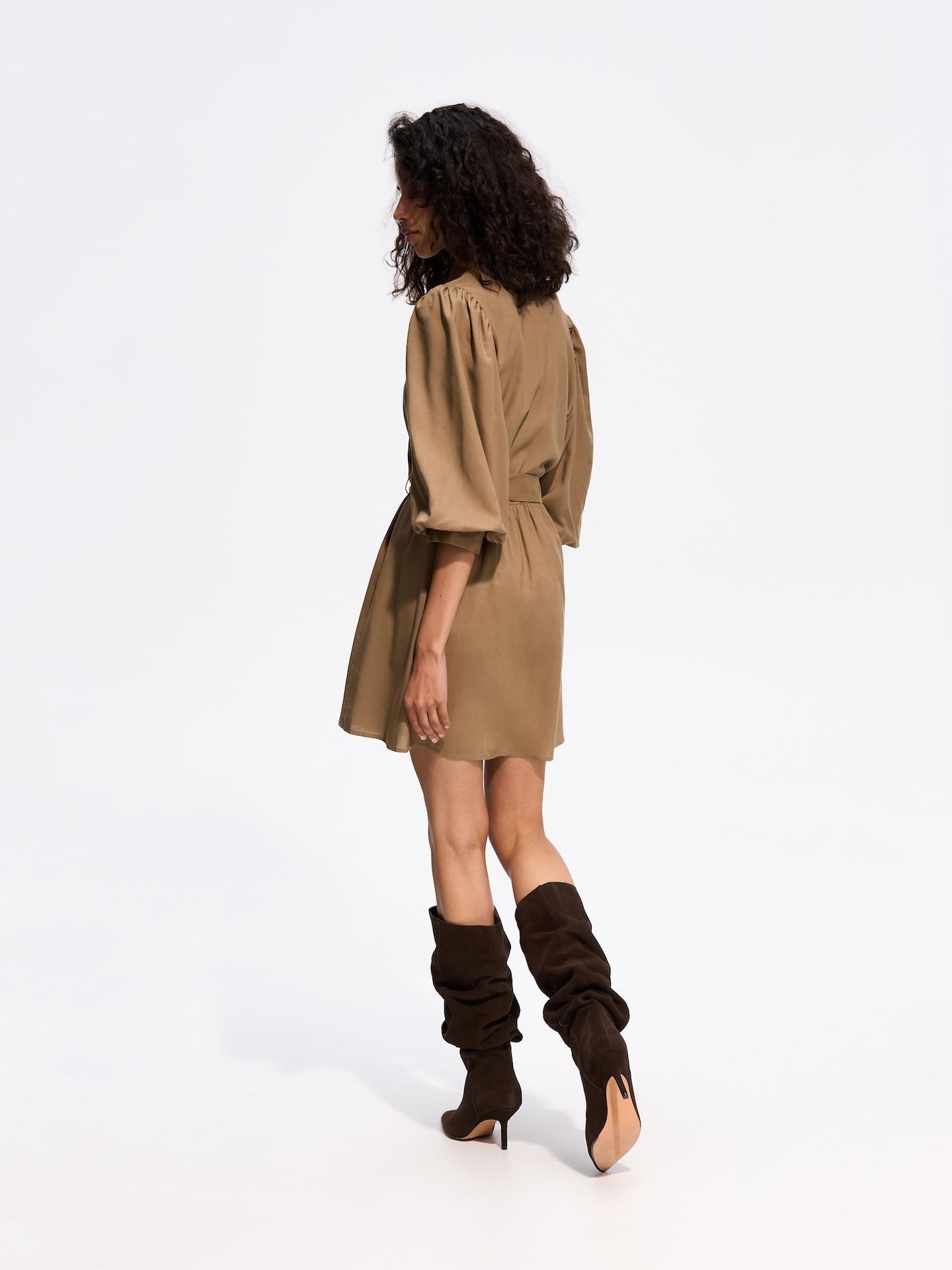 Green Lyocell Dress, Khaki, medium