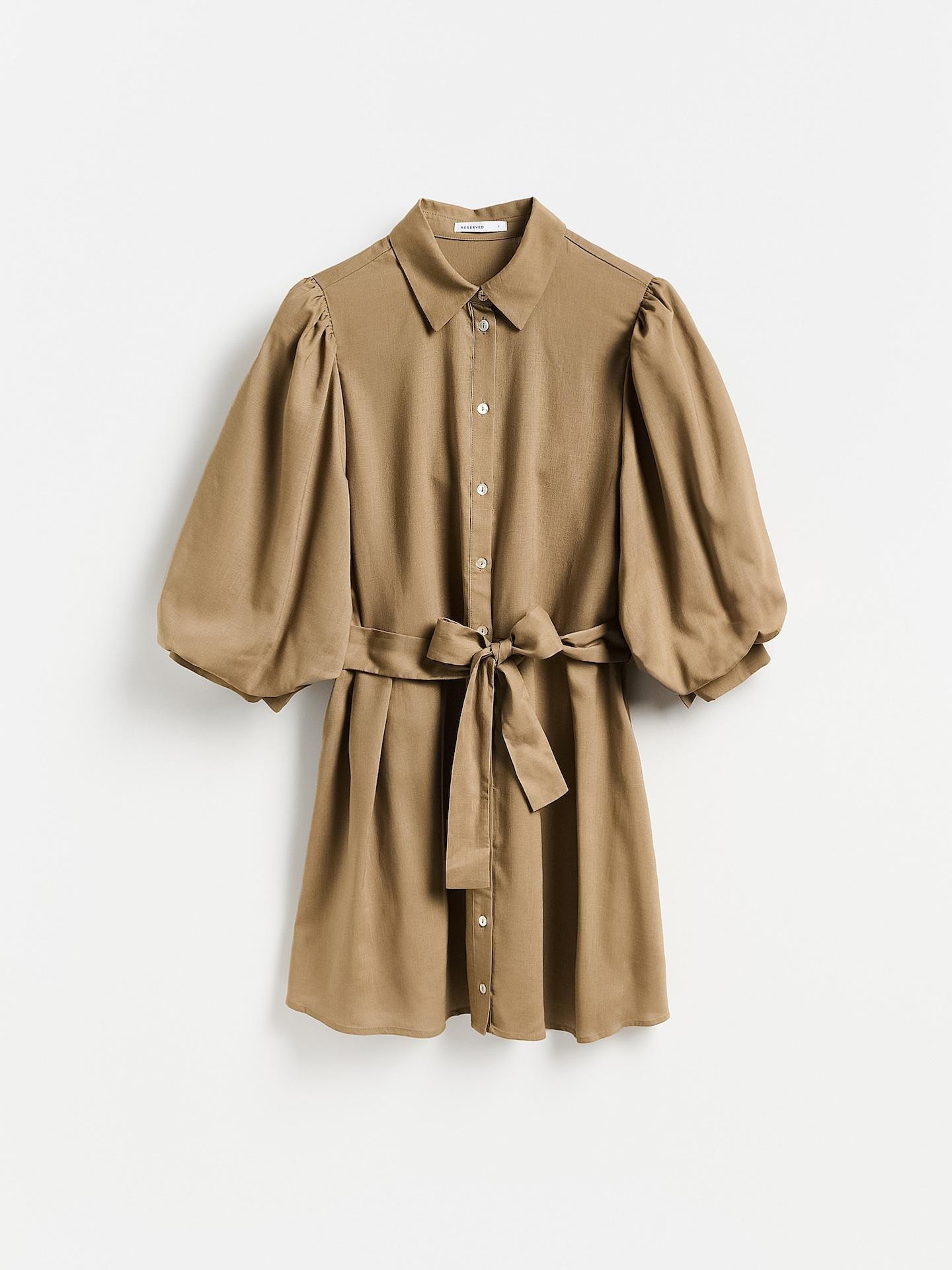Green Lyocell Dress, Khaki, large image number 3
