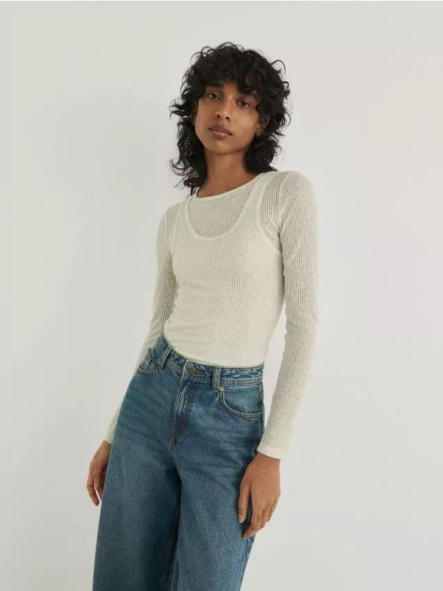 Green Double-Layered Top, , large image number 0