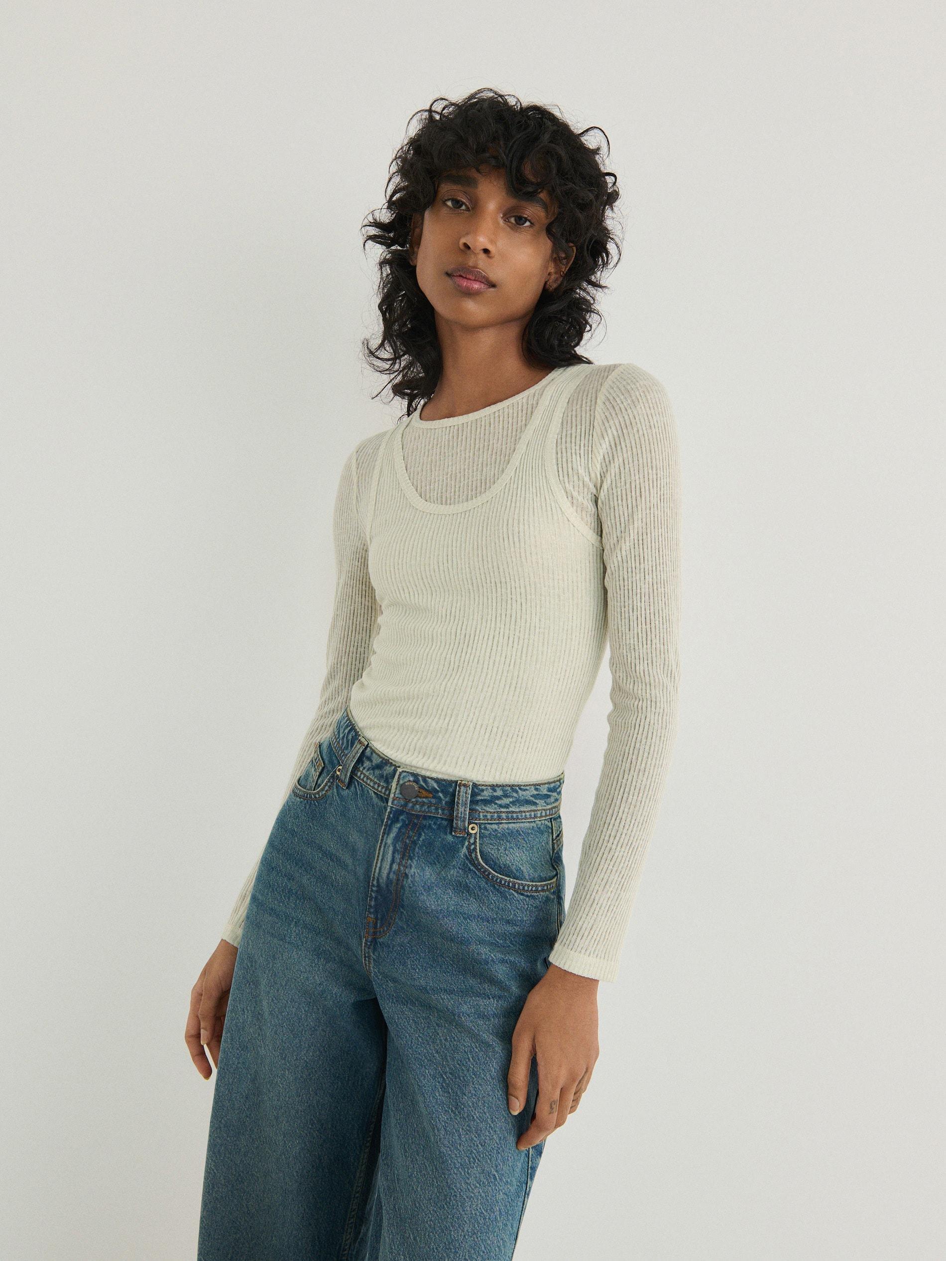Green Double-Layered Top, , large image number 1