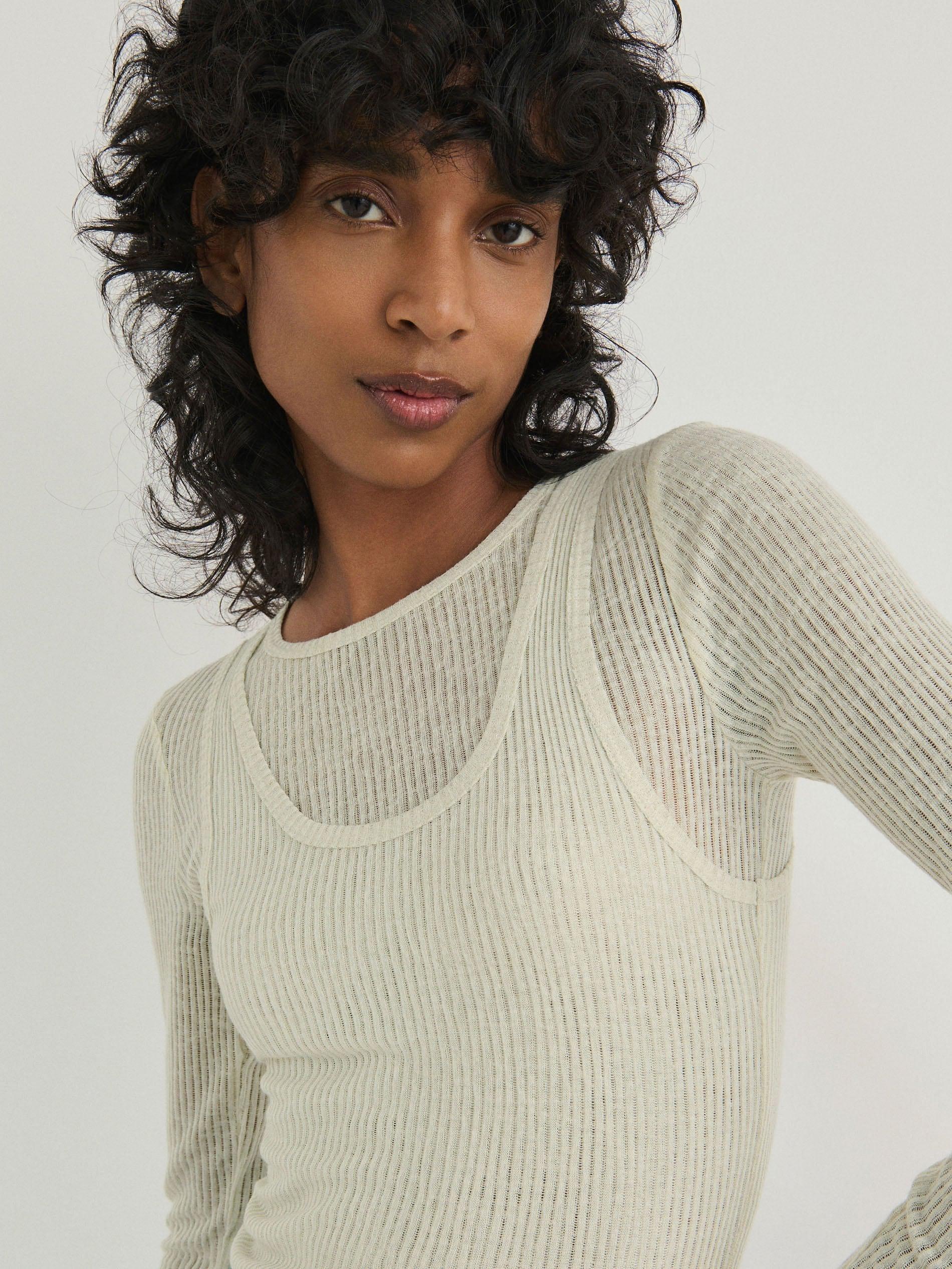 Green Double-Layered Top, , large image number 3