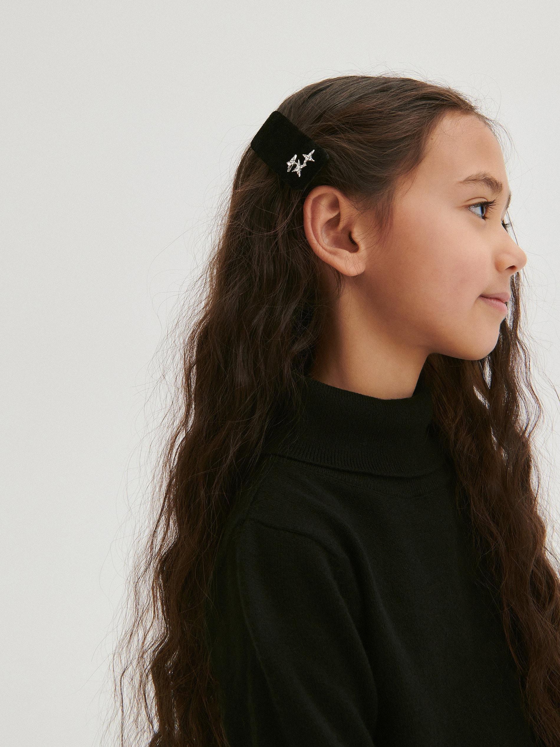Black Turtleneck With Wool Blend, Kids Girls, , large image number 0