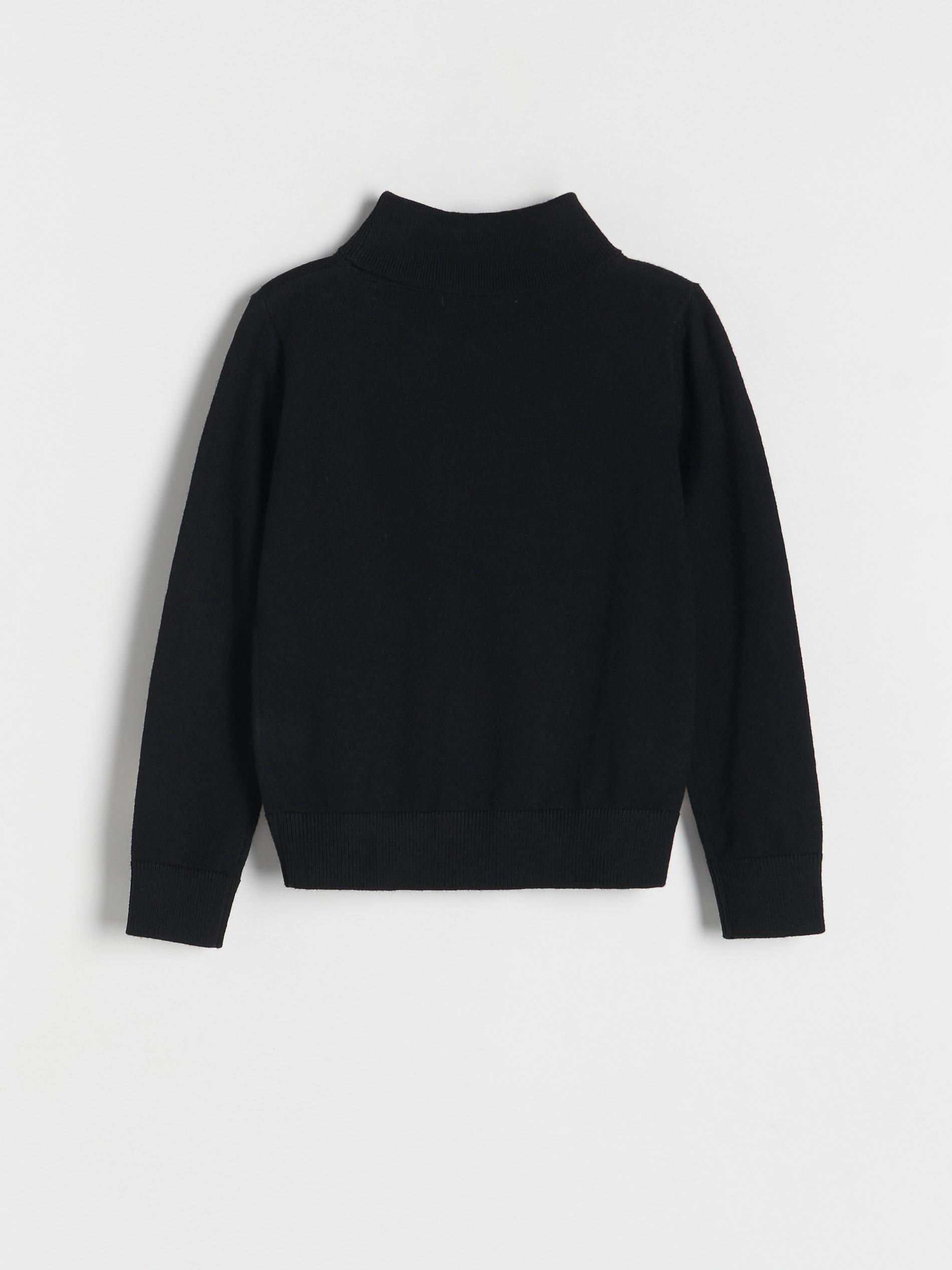 Black Turtleneck With Wool Blend, Kids Girls, , large image number 3
