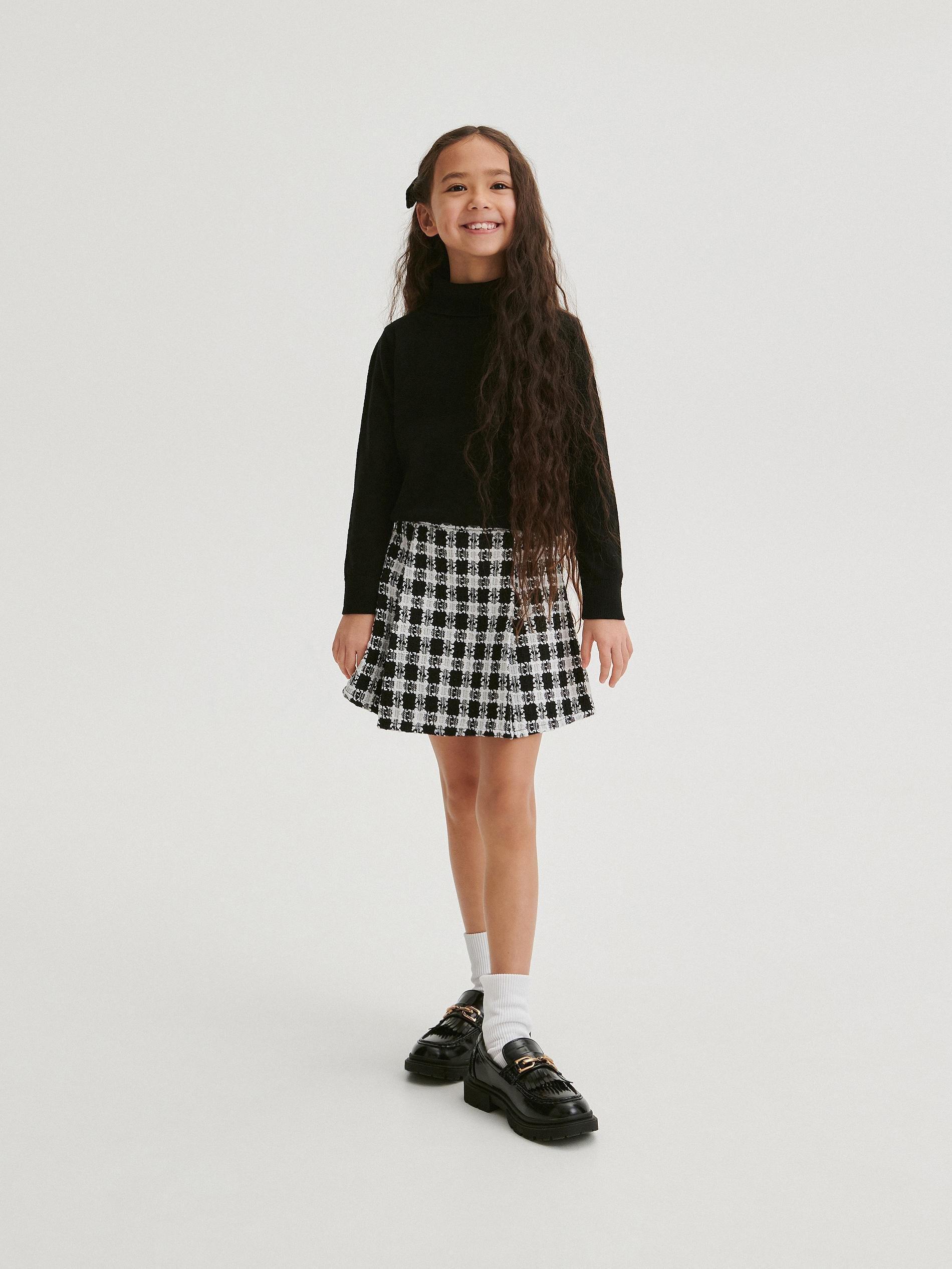 Black Turtleneck With Wool Blend, Kids Girls, , large image number 5
